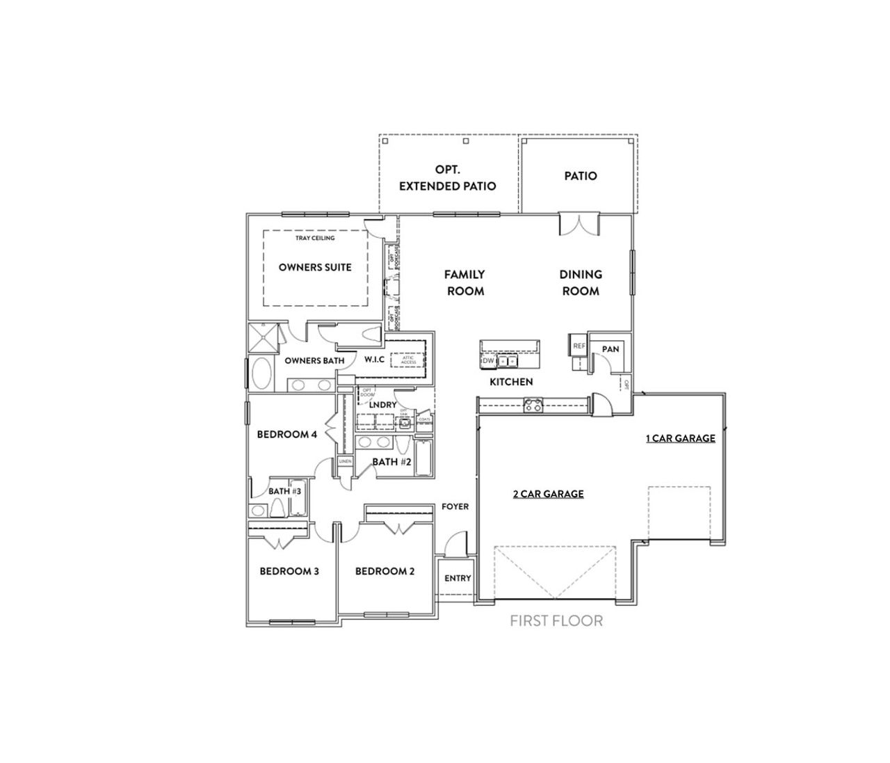 2D floor plan layout of this home in Cherokee Knoll, Williamston, SC (Image 2).