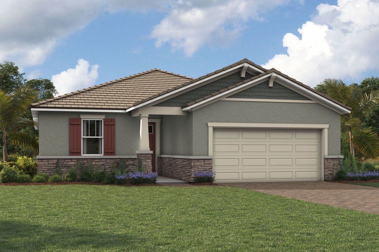 Representative exterior photo of a completed home built from the Mandarin by Mattamy Homes in Brightmore at Wellen Park, Venice, FL (Image 2).