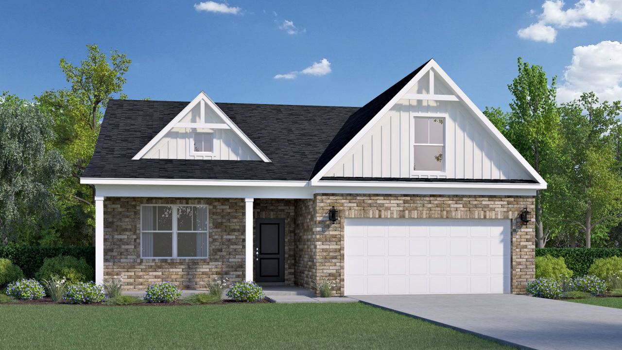 Representative exterior photo of a completed home built from the Barrett by Veranda Homes in Heritage Bay, Sumter, SC (Image 2).