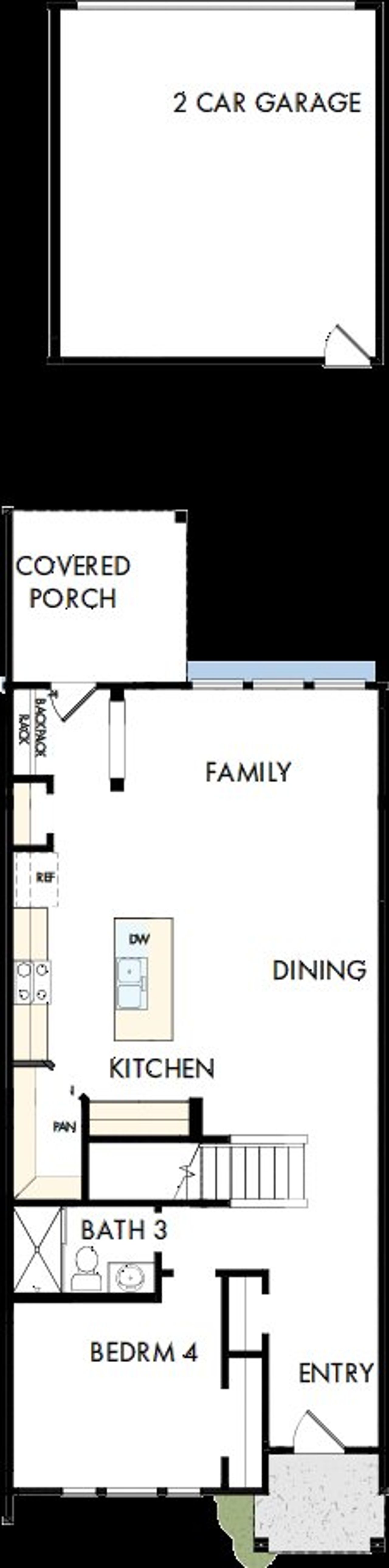 2D floor plan layout of this home in North Creek Village - Townhomes, Huntersville, NC (Image 2). 2D floor plan layout of this home in North Creek Village - Townhomes, Huntersville, NC (Image 2).