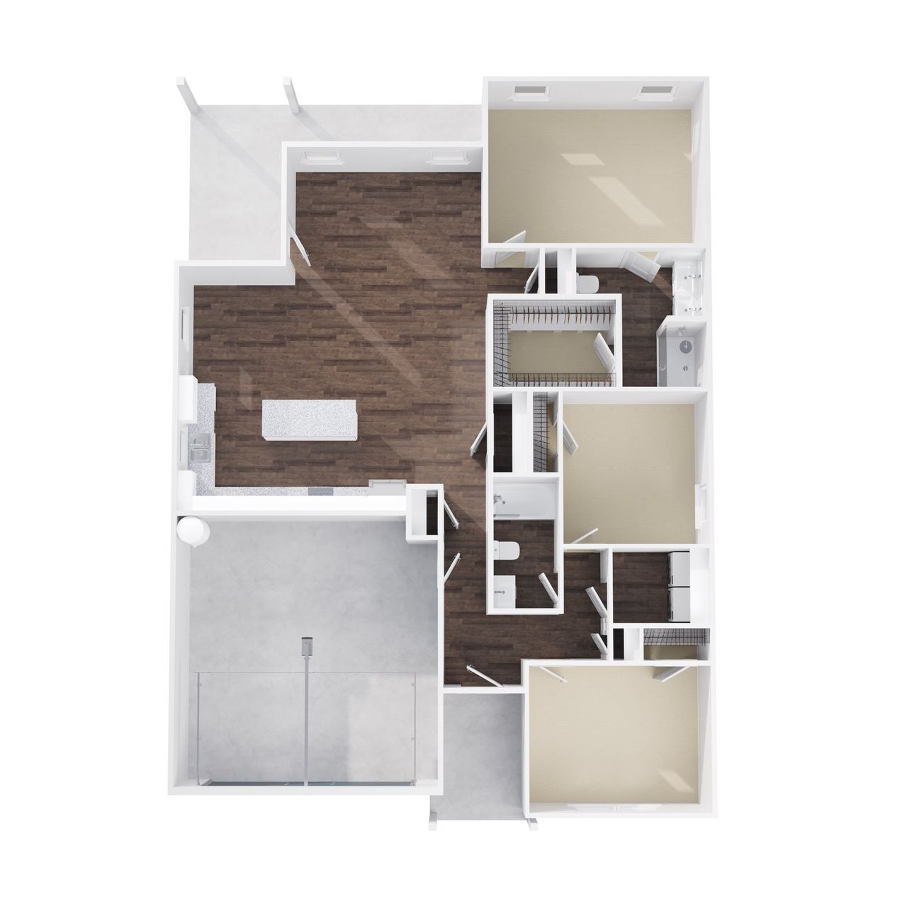 2D floor plan layout for the Landon by Foundation Home Builders LLC in Pallini Place, Ossipee, NC (Image 2).