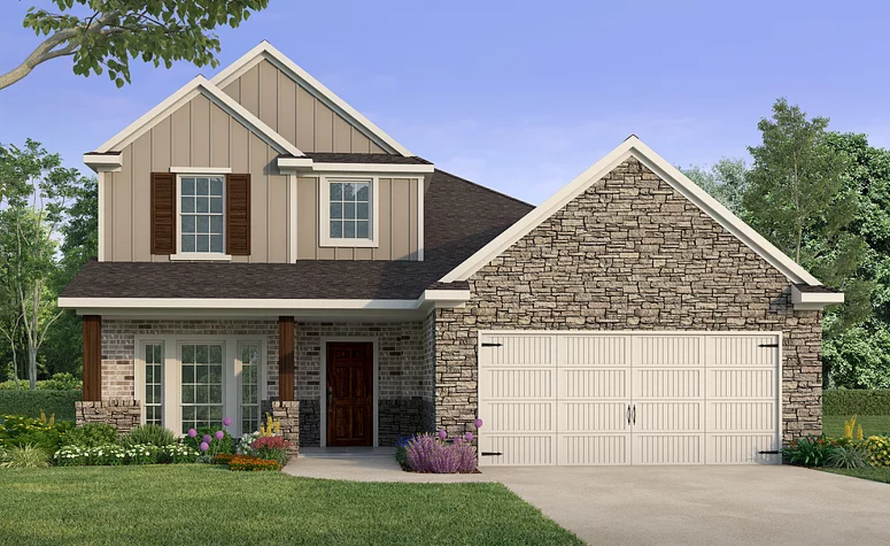 Representative exterior photo of a completed home built from the Trinity by Kendall Homes in Clear View Estates, Willis, TX (Image 2). Representative exterior photo of a completed home built from the Trinity by Kendall Homes in Clear View Estates, Willis, TX (Image 2).