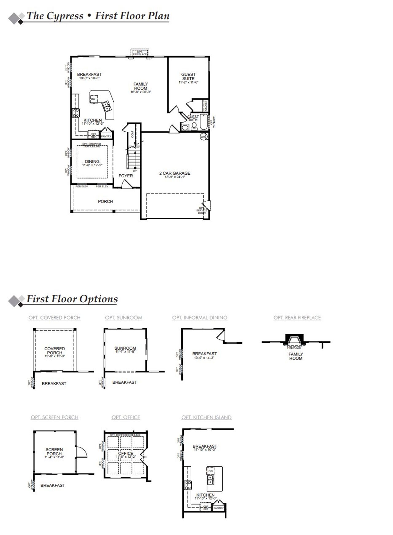 2D floor plan layout of this home in Ashton Park, Monroe, NC (Image 2).