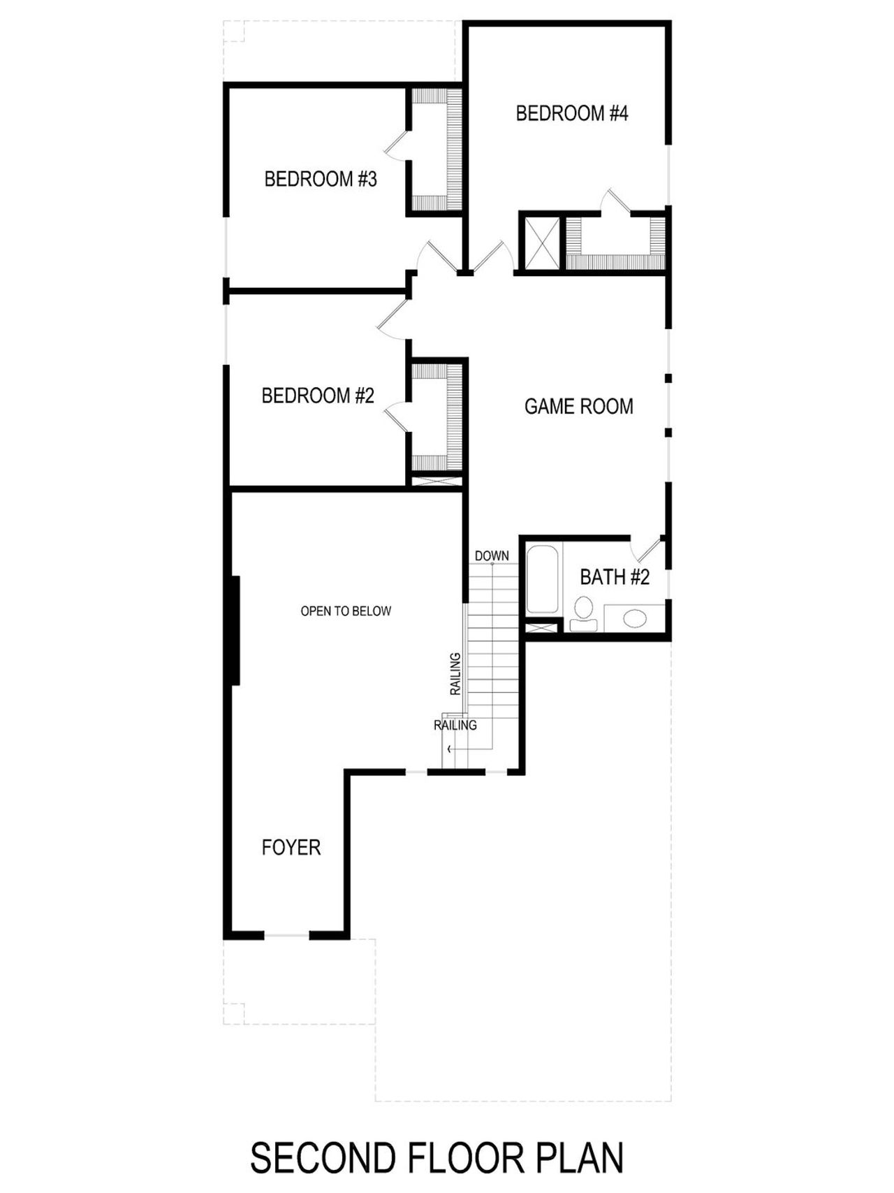 2D floor plan layout of this home in The Villages of Hurricane Creek, Anna, TX (Image 2).