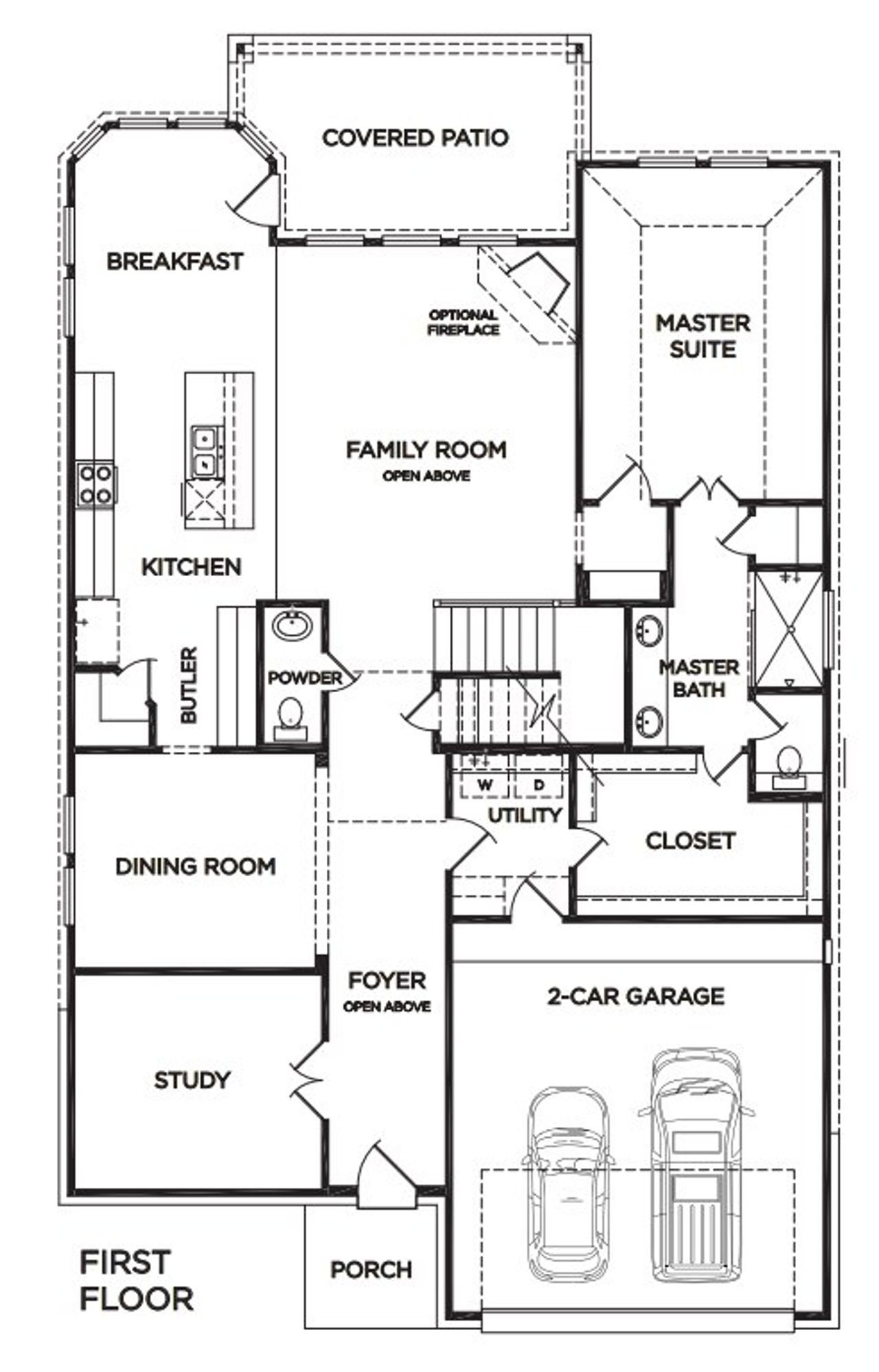 2D floor plan layout for the The Boston by McKinley Homes in River Ranch Meadows, Dayton, TX (Image 2). 2D floor plan layout for the The Boston by McKinley Homes in River Ranch Meadows, Dayton, TX (Image 2).