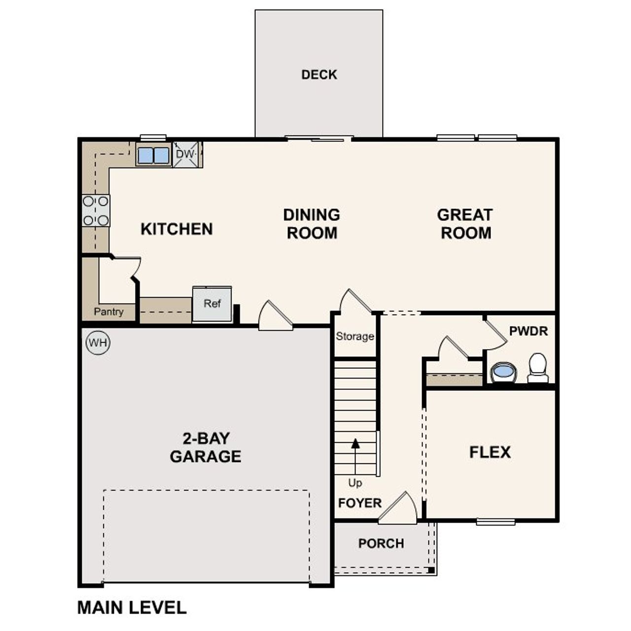 2D floor plan layout for the Essex by Century Complete in Frey Creek, Spartanburg, SC (Image 2). 2D floor plan layout for the Essex by Century Complete in Frey Creek, Spartanburg, SC (Image 2).