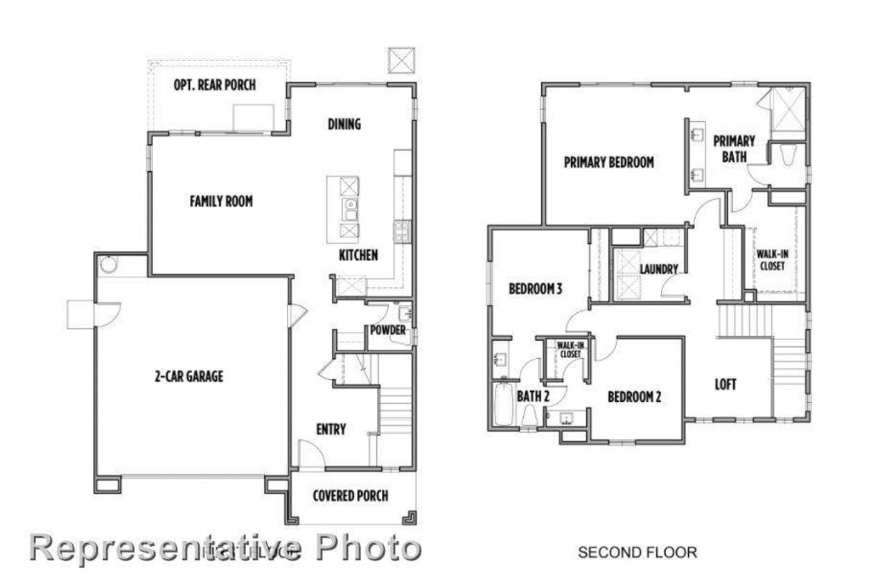 2D floor plan layout of this home in The Enclave at Hidden Oaks, Georgetown, TX (Image 2). 2D floor plan layout of this home in The Enclave at Hidden Oaks, Georgetown, TX (Image 2).