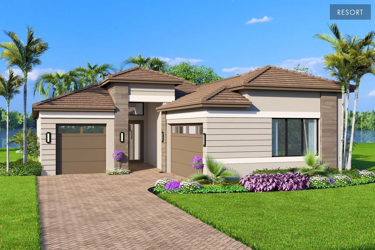 Representative exterior photo of a completed home built from the Solara by GL Homes in Valencia Vista at Riverland, Port St. Lucie, FL (Image 2). Representative exterior photo of a completed home built from the Solara by GL Homes in Valencia Vista at Riverland, Port St. Lucie, FL (Image 2).