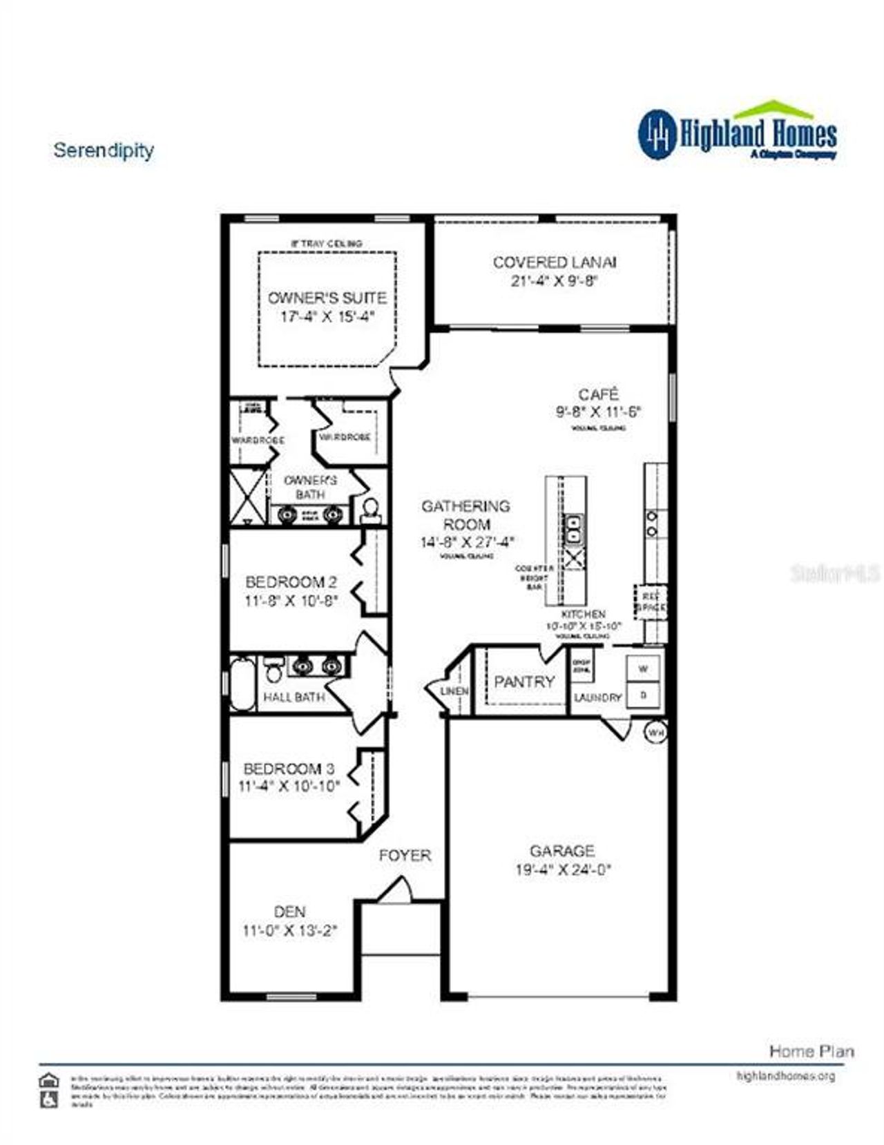 2D floor plan layout of this home in Harbor at Lake Henry - Single-Family Homes, Winter Haven, FL (Image 2).