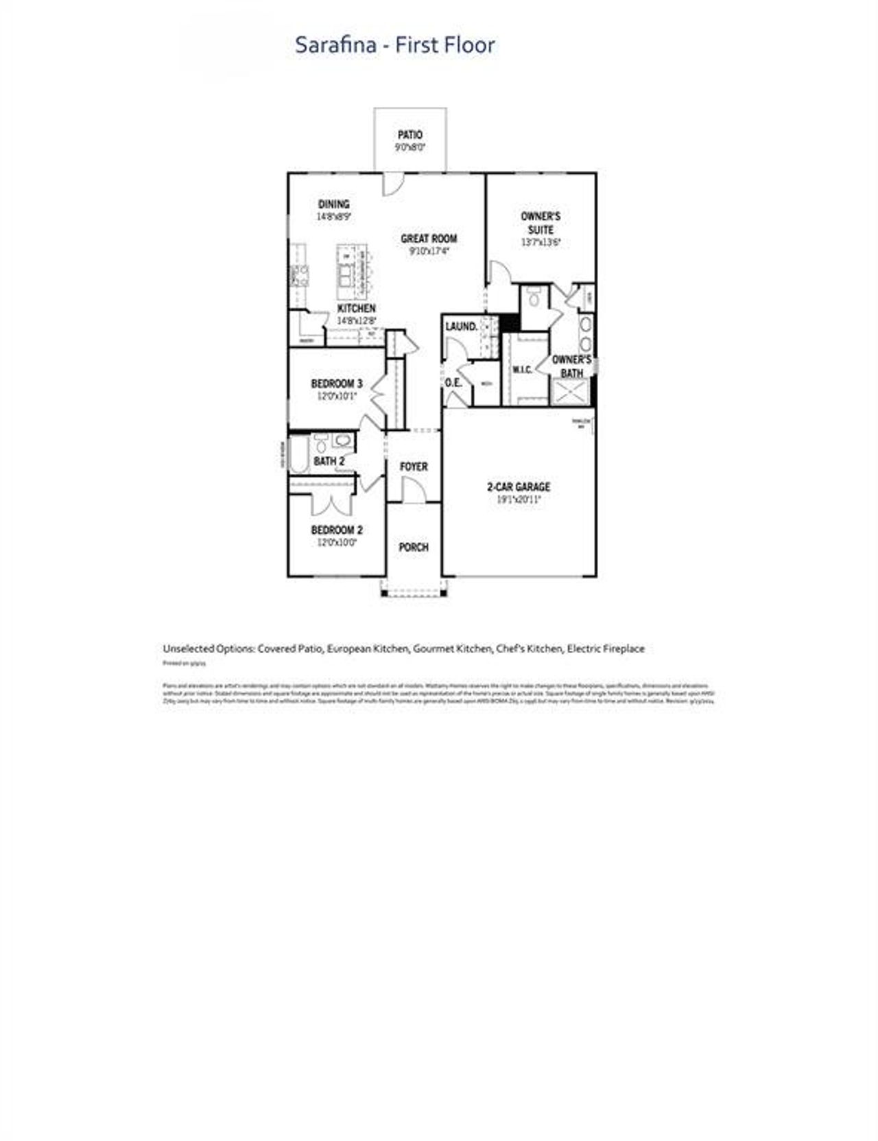 Sarafina - Floor Plan Sarafina - Floor Plan