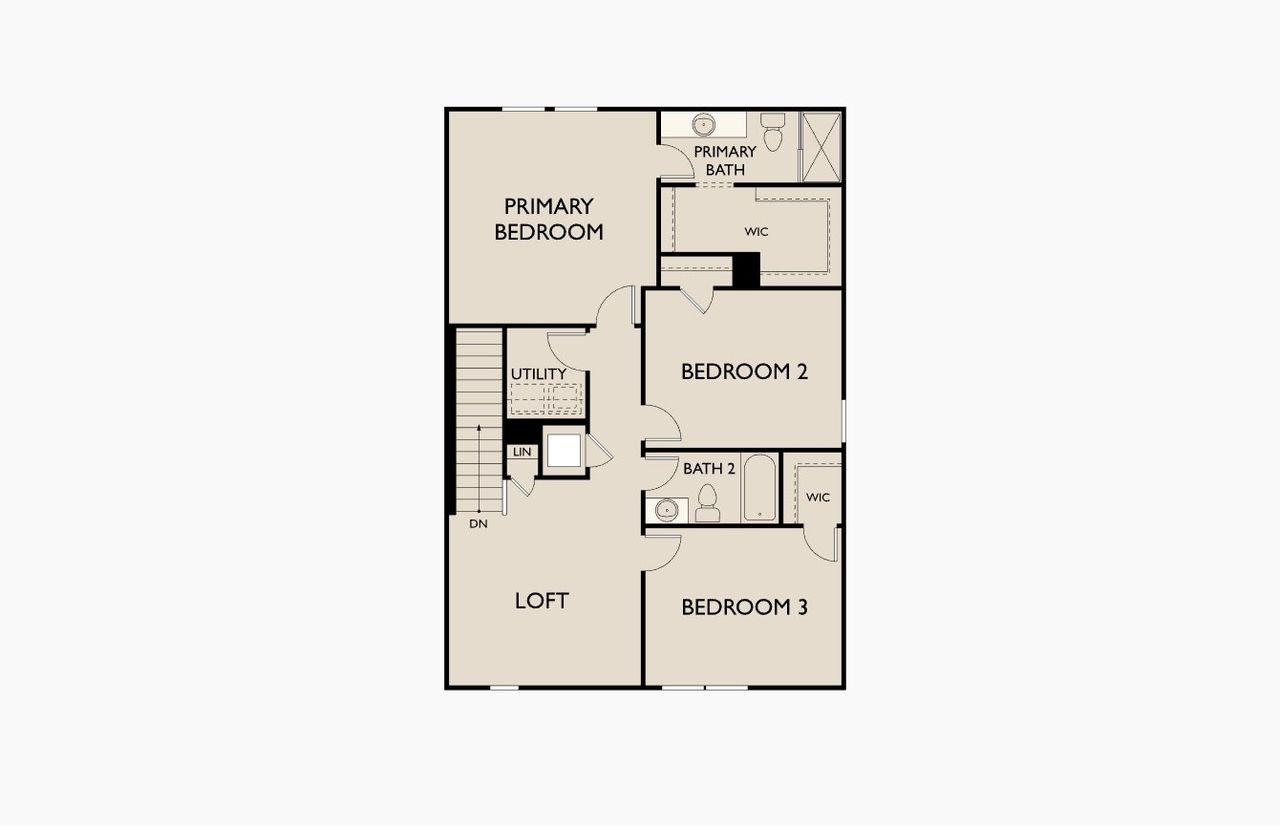 2D floor plan layout of this home in Pelham Square, Deland, FL (Image 2).