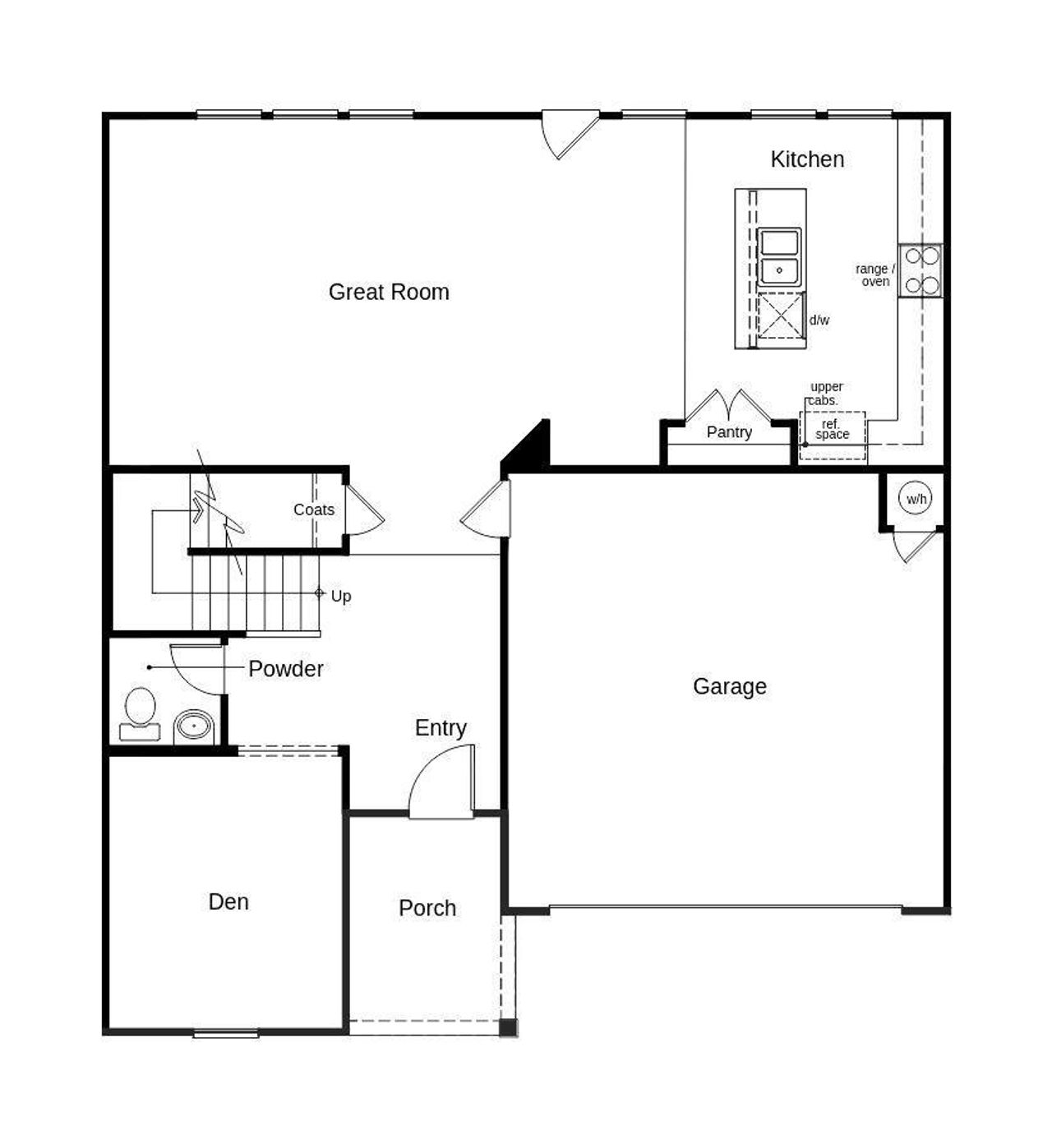 This floor plan features 3 bedrooms, 2 full baths, 1 half bath, and over 2,400 square feet of living space.