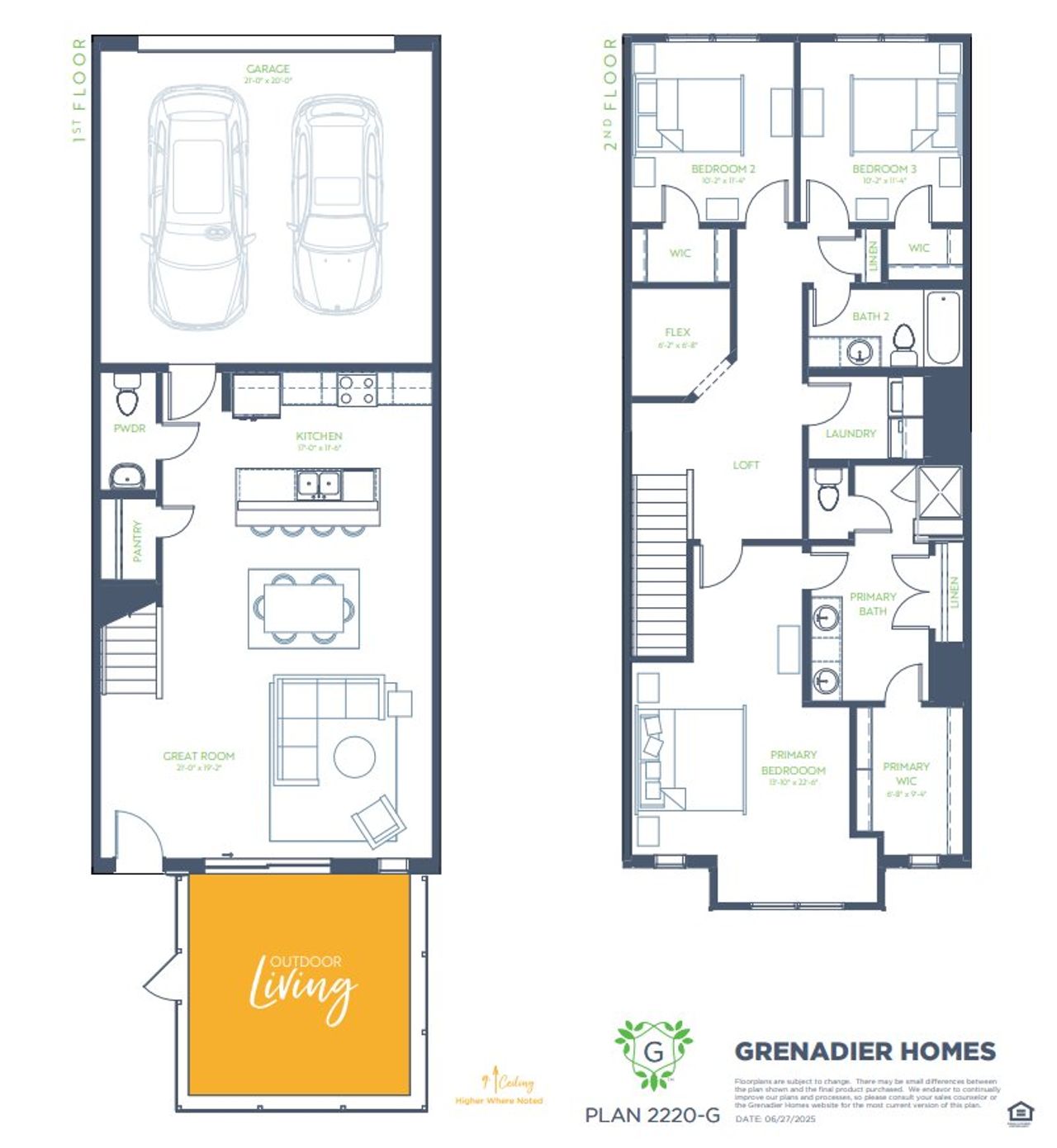 2D floor plan layout for the Aspen (RE) by Grenadier Homes in Wildridge, Oak Point, TX (Image 2).
