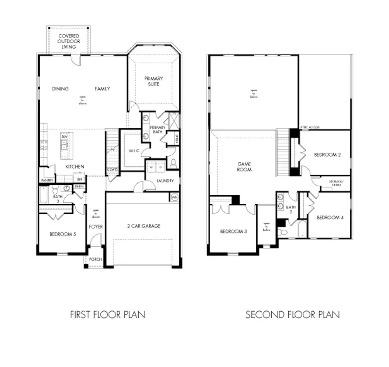 2D floor plan layout of this home in Colony at Cole Springs - Boulevard Collection, Buda, TX (Image 2). 2D floor plan layout of this home in Colony at Cole Springs - Boulevard Collection, Buda, TX (Image 2).
