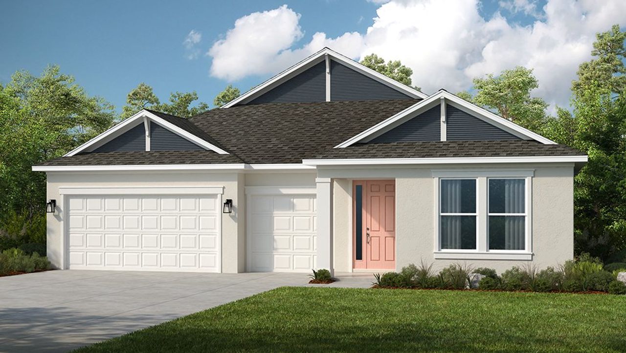 Representative exterior photo of a completed home built from the Bradley by Taylor Morrison in Ardisia Park, New Smyrna Beach, FL (Image 2). Representative exterior photo of a completed home built from the Bradley by Taylor Morrison in Ardisia Park, New Smyrna Beach, FL (Image 2).