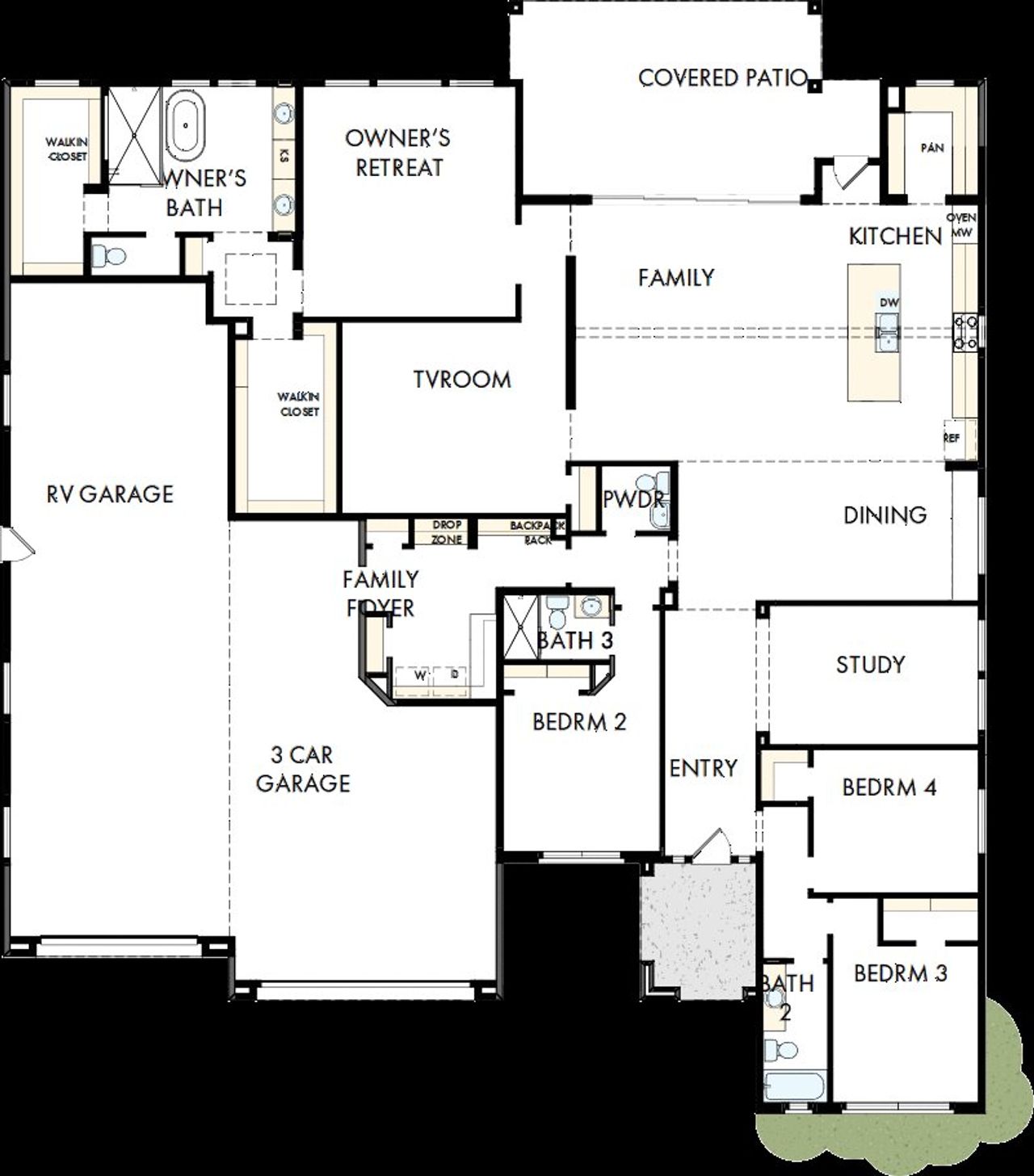 2D floor plan layout of this home in Suelo at Legado West, Queen Creek, AZ (Image 2).