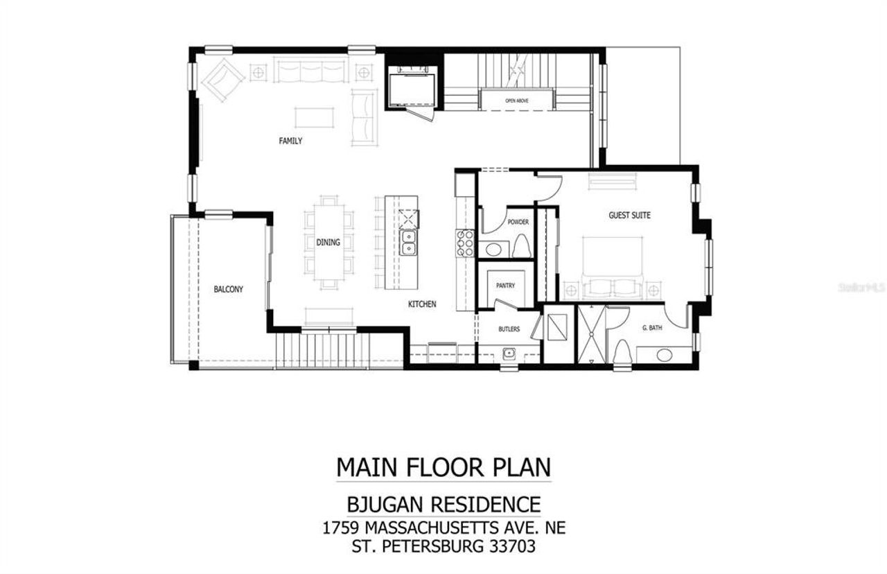 2D floor plan layout of this home in , St. Petersburg, FL (Image 2).