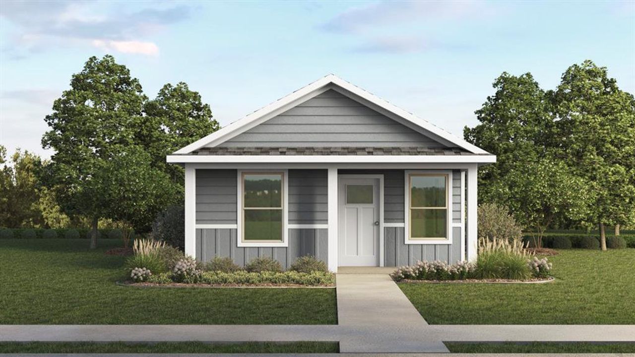 Front exterior of a new home in Cartwright Mays, Crandall, TX, highlighting curb appeal (Image 2). Front exterior of a new home in Cartwright Mays, Crandall, TX, highlighting curb appeal (Image 2).