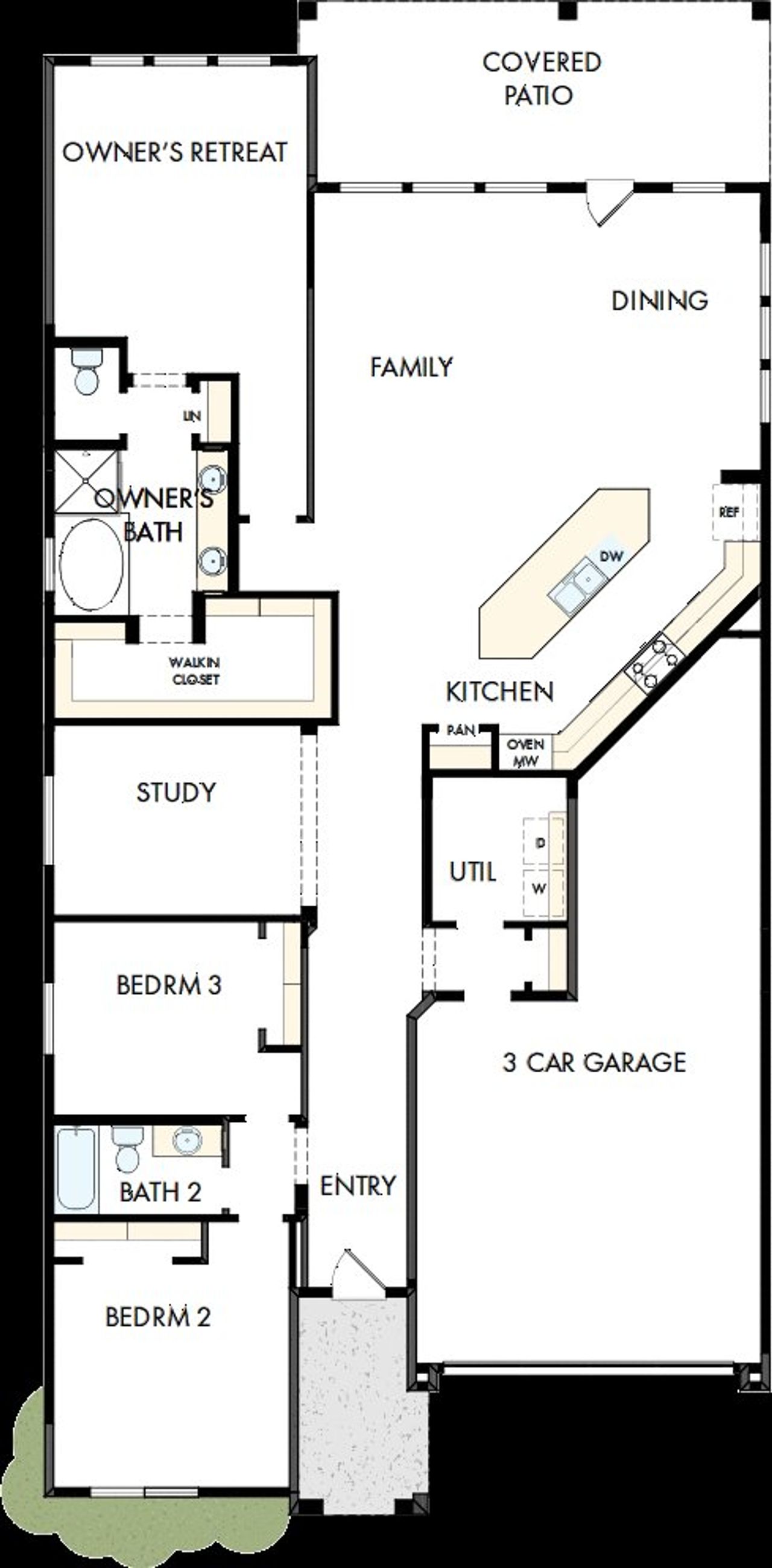 2D floor plan layout of this home in Tavolo at Soleo, San Tan Valley, AZ (Image 2).