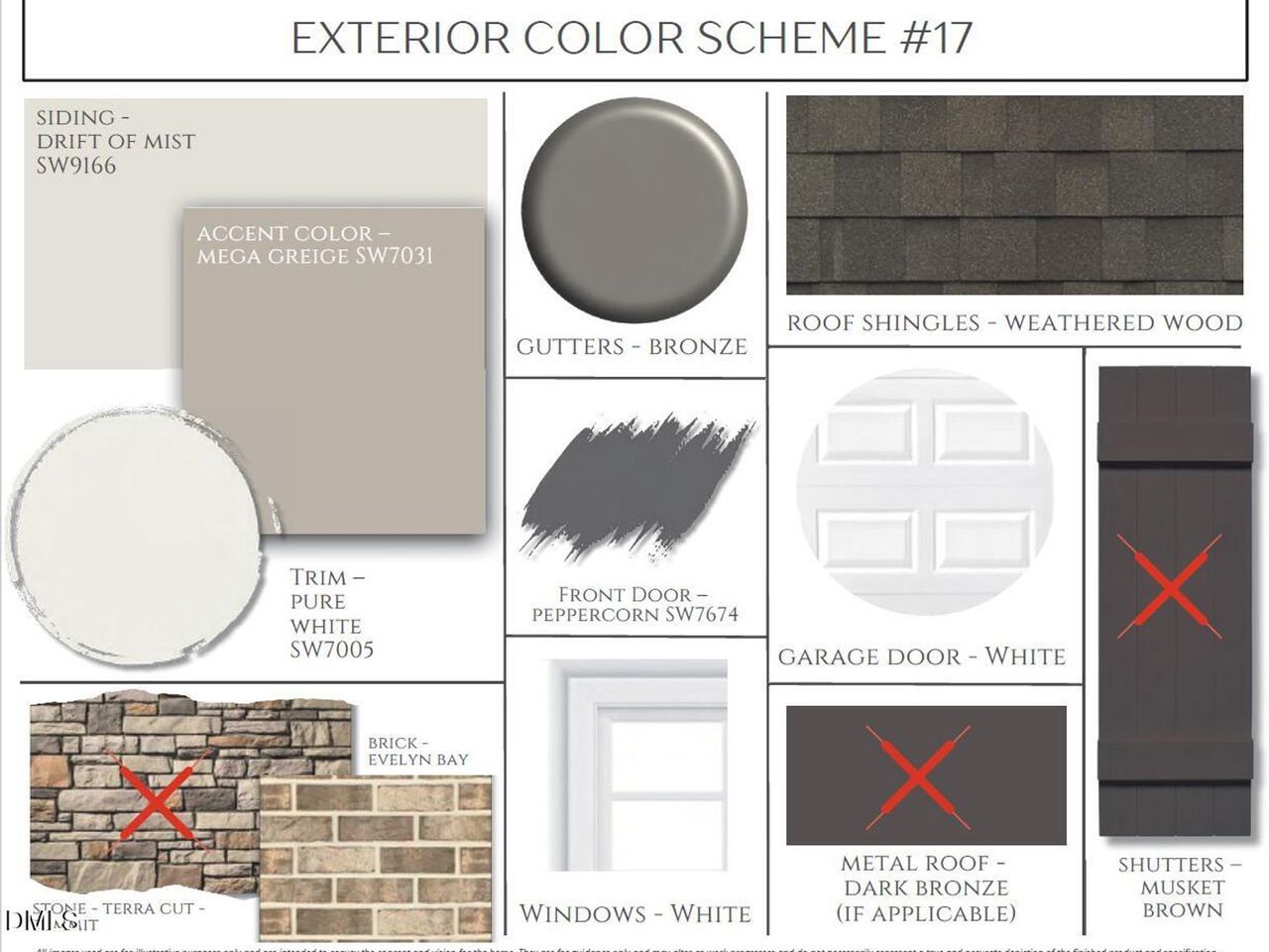 Sample of building materials used in homes in Sage on North Main, Wake Forest (Image 2).