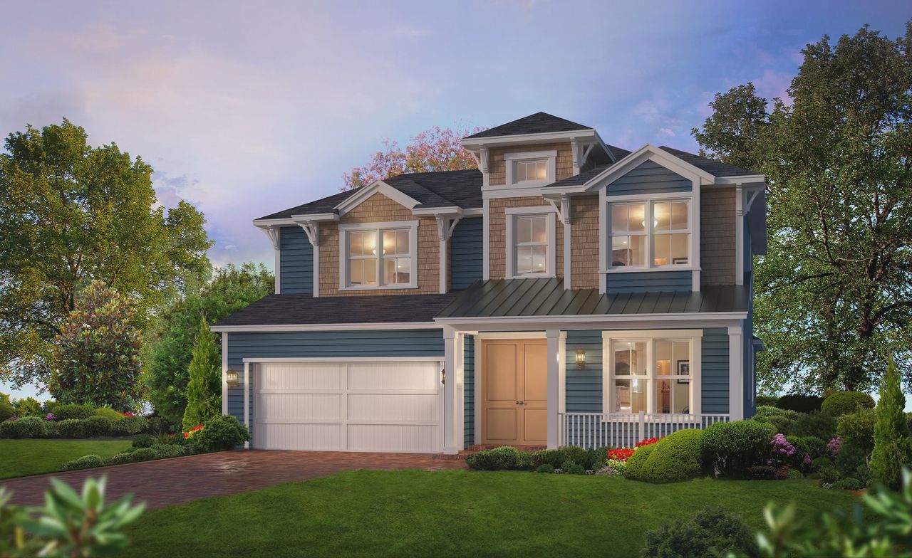 Representative exterior photo of a completed home built from the Santa Maria - Classic Series | 50' Wide Lots by ICI Homes in Mosaic, Daytona Beach, FL (Image 2). Representative exterior photo of a completed home built from the Santa Maria - Classic Series | 50' Wide Lots by ICI Homes in Mosaic, Daytona Beach, FL (Image 2).