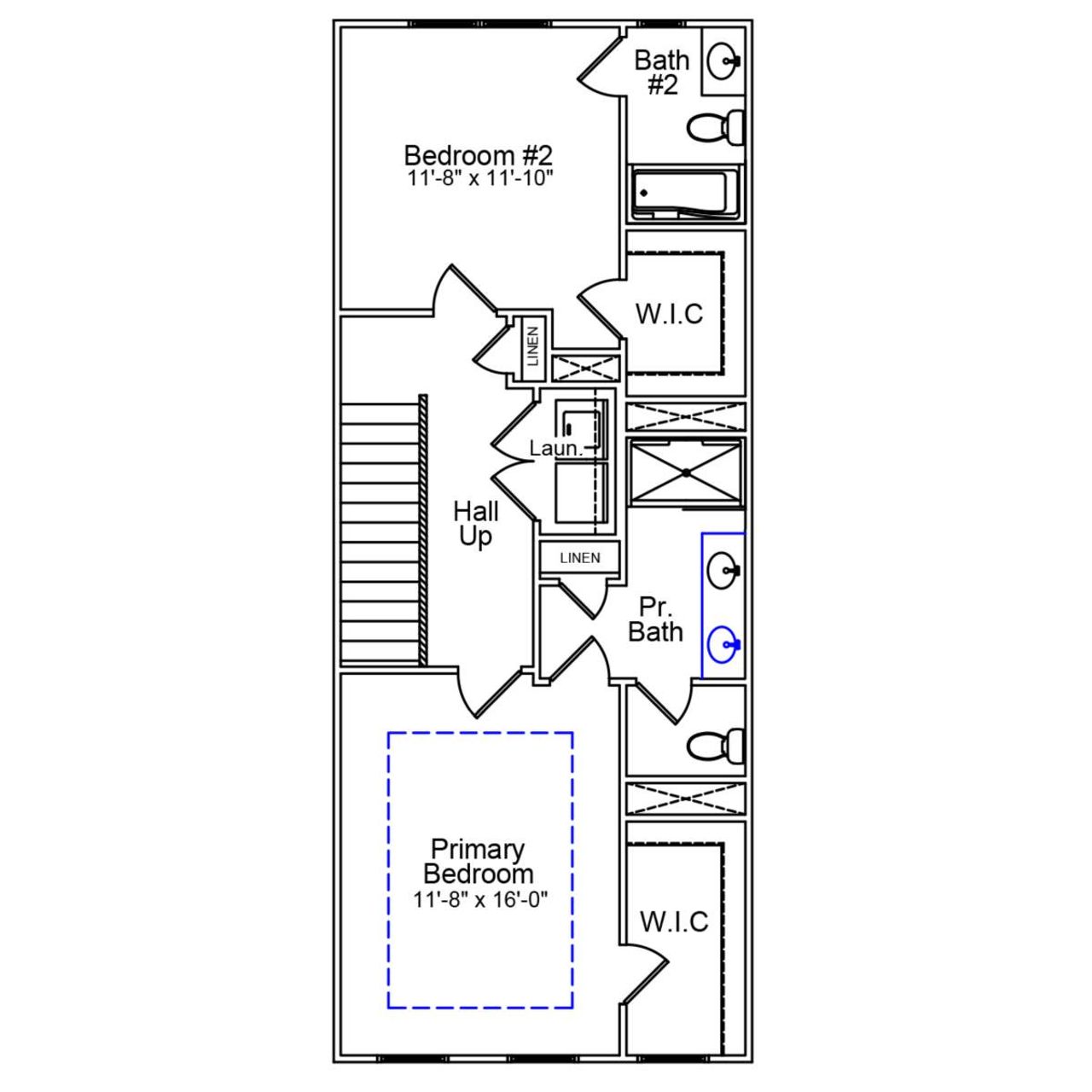 2D floor plan layout of this home in Nichols Landing, Charlotte, NC (Image 2).