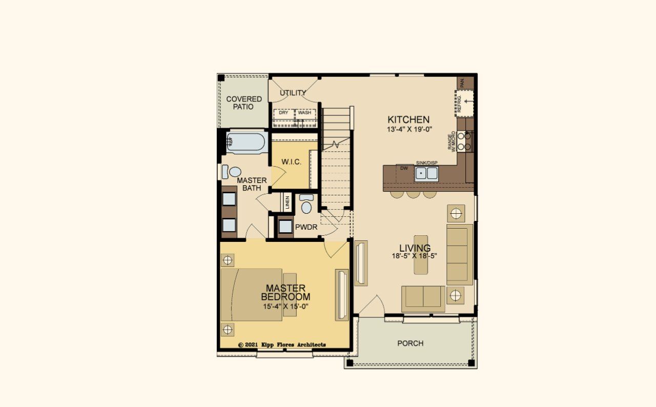 2D floor plan layout of this home in Garten Haus Cottages At Solms Landing, Canyon Lake, TX (Image 2).