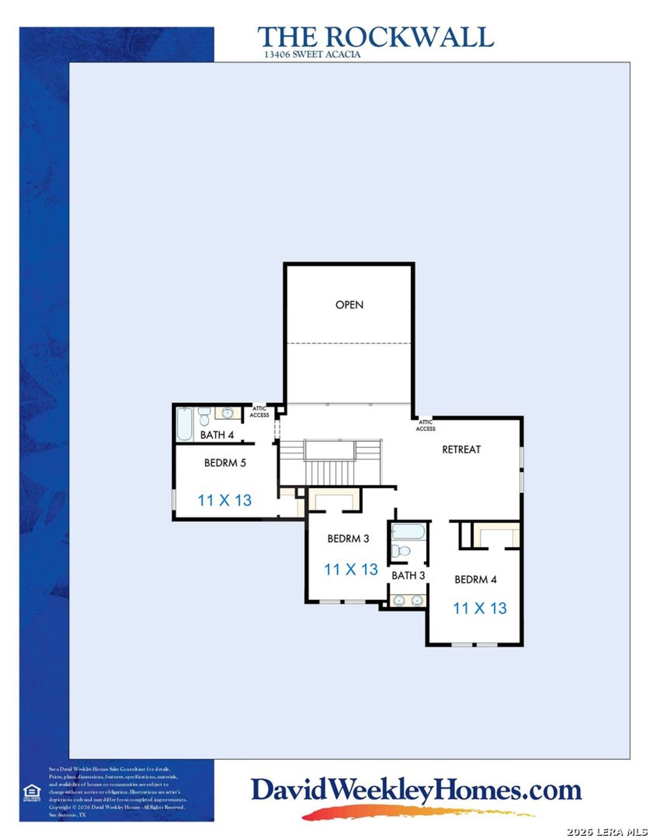 2D floor plan layout of this home in Briggs Ranch – Signature Legacy Series, San Antonio, TX (Image 2).