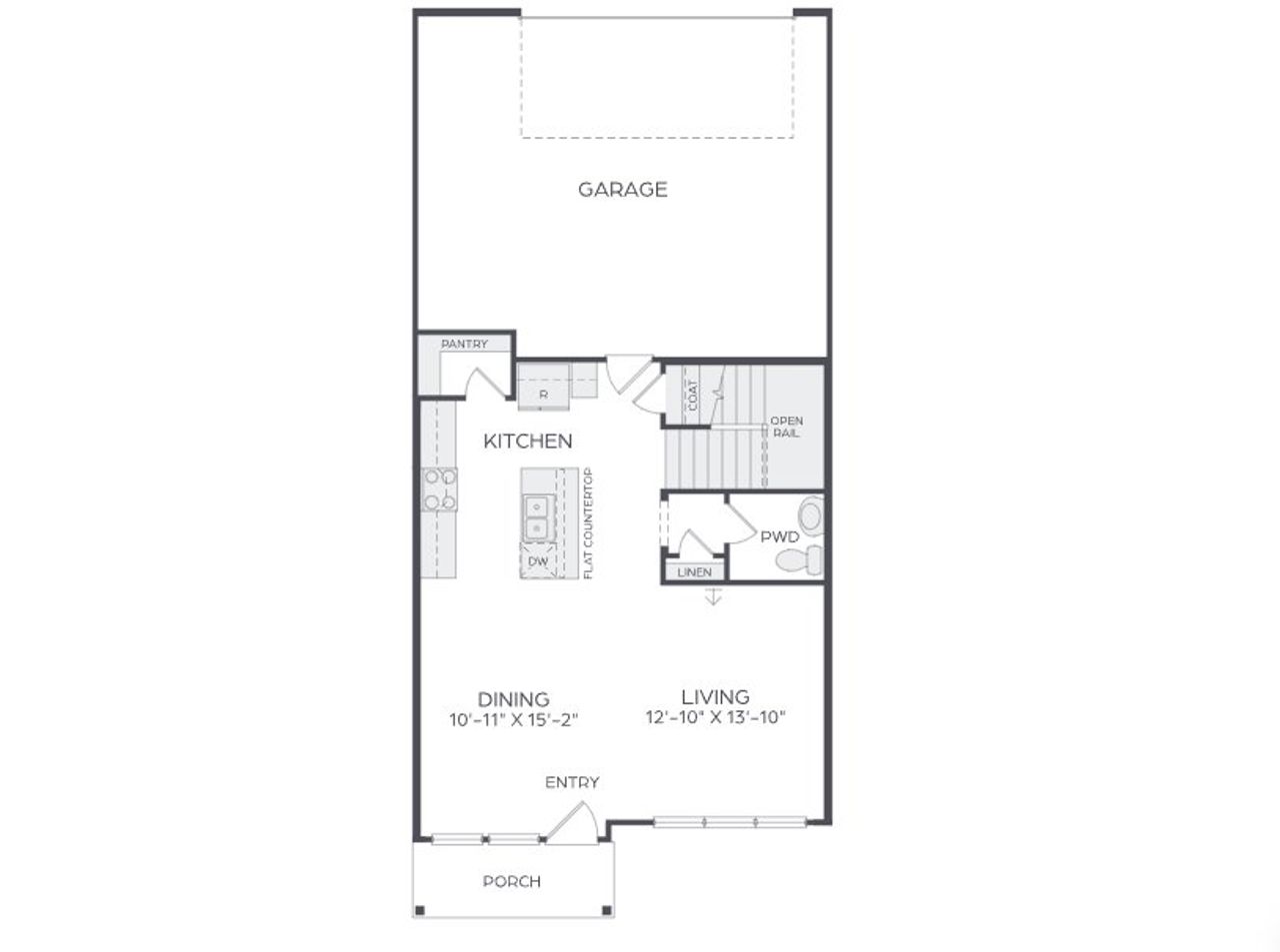 2D floor plan layout for the Riverside Old World by Cadence Homes in Trinity Falls, McKinney, TX (Image 2).