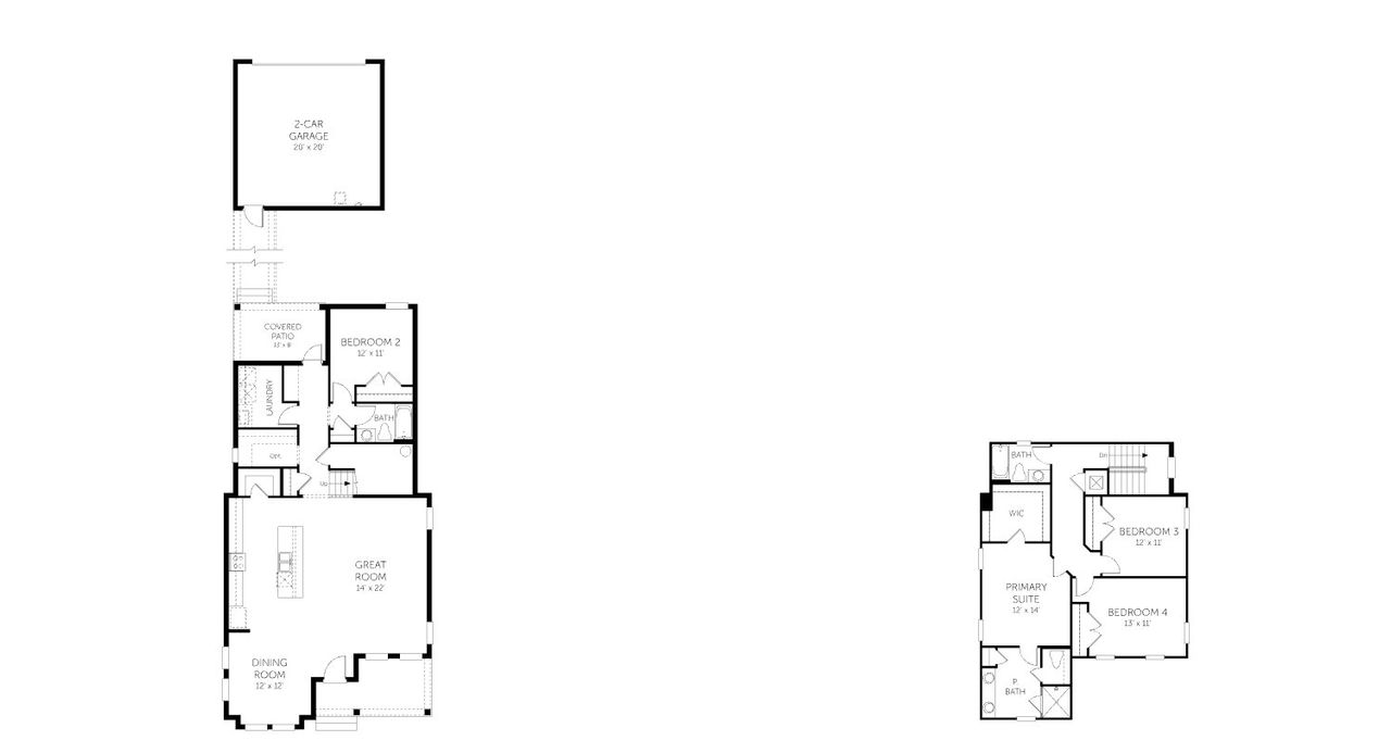 2D floor plan layout of this home in Laureate Park, Orlando, FL (Image 2). 2D floor plan layout of this home in Laureate Park, Orlando, FL (Image 2).