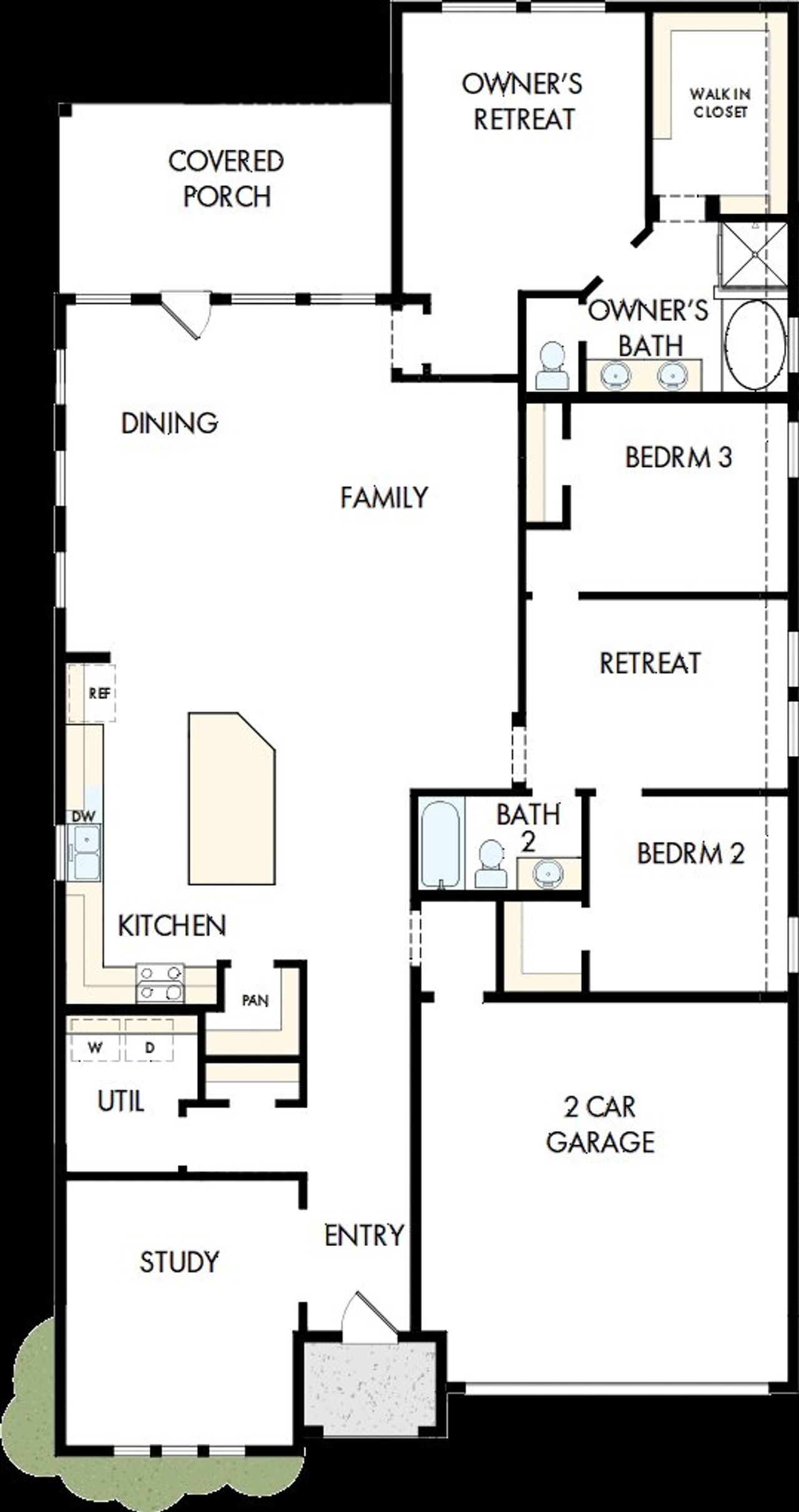 2D floor plan layout of this home in Legacy, League City, TX (Image 2).