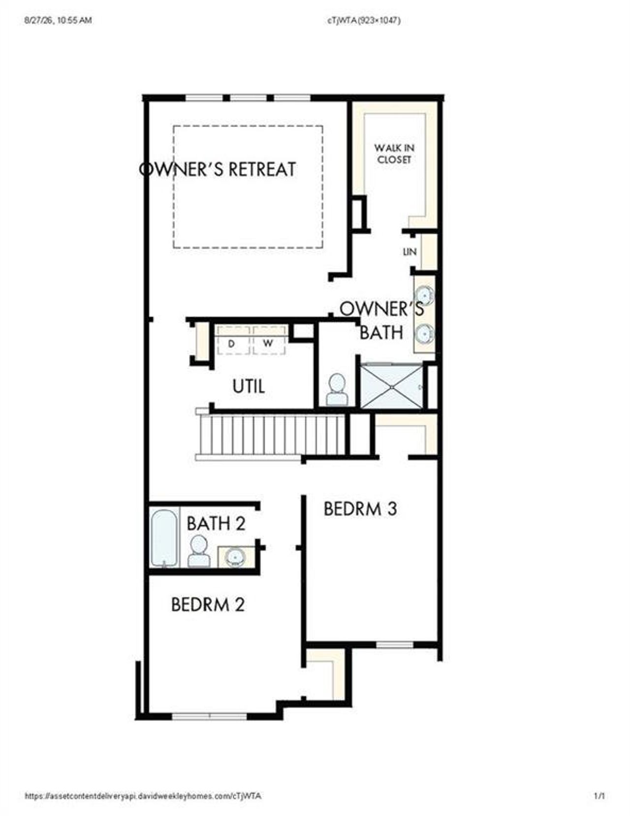 2D floor plan layout of this home in Grandview Terrace, Canton, GA (Image 2).