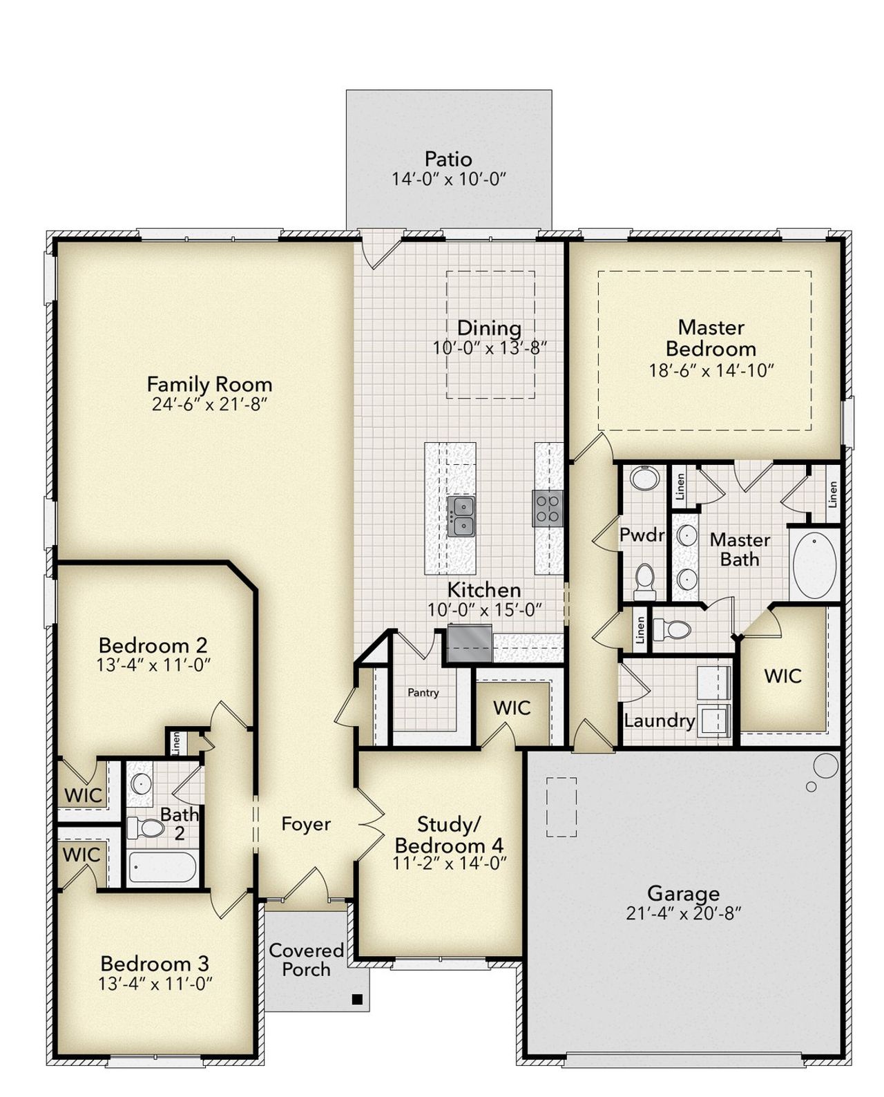 2D floor plan layout of this home in Cardiff Glyn, Catawba, NC (Image 2).
