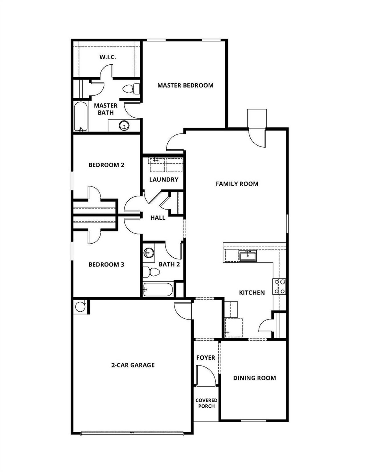 2D floor plan layout of this home in Canyon Ranch, Jarrell, TX (Image 2). 2D floor plan layout of this home in Canyon Ranch, Jarrell, TX (Image 2).