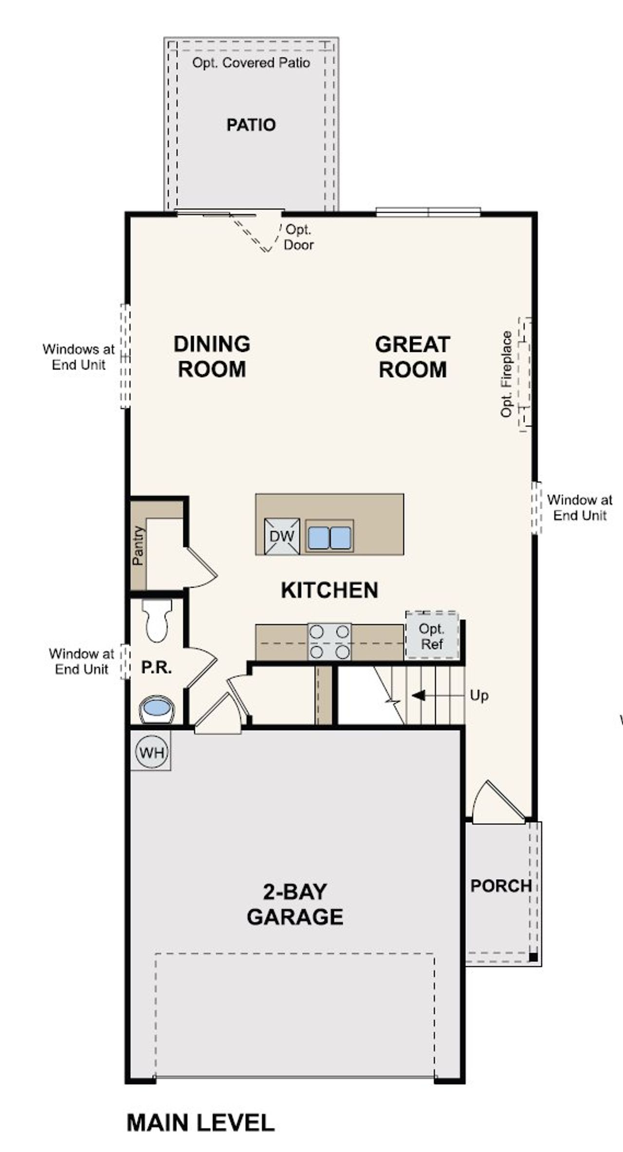 2D floor plan layout of this home in Sherwood Square, Flowery Branch, GA (Image 2).