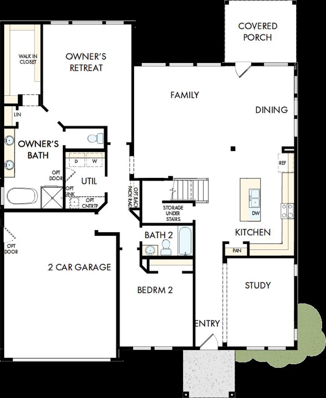 2D floor plan layout of this home in Heritage Green – The Signature Collection, Columbia, TN (Image 2).