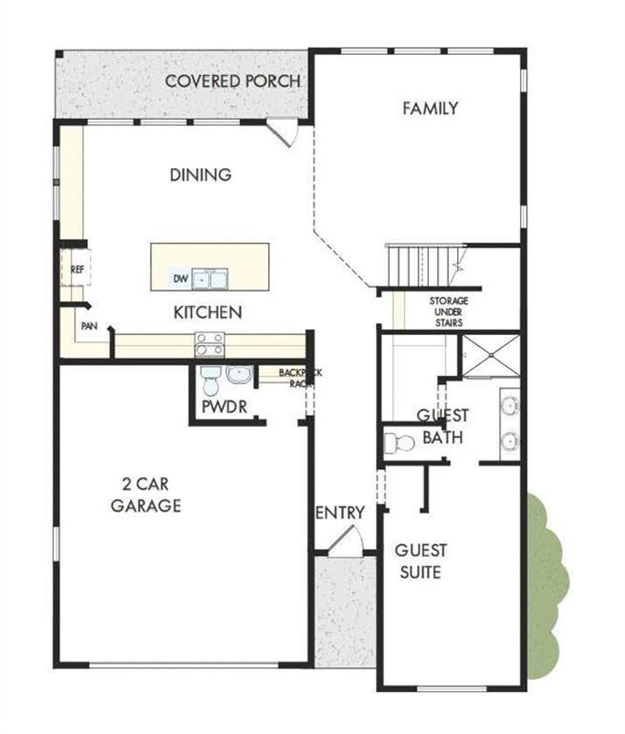 2D floor plan layout of this home in Settingdown Farms, Cumming, GA (Image 2).