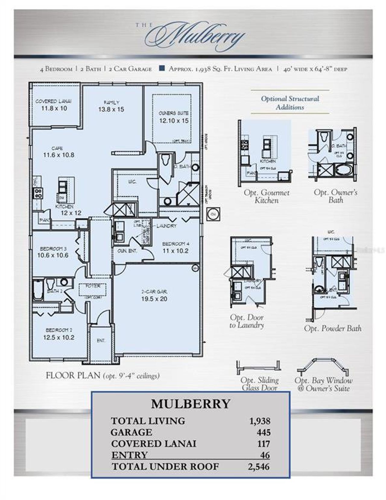 2D floor plan layout of this home in Willowbrook North, Winter Haven, FL (Image 2).