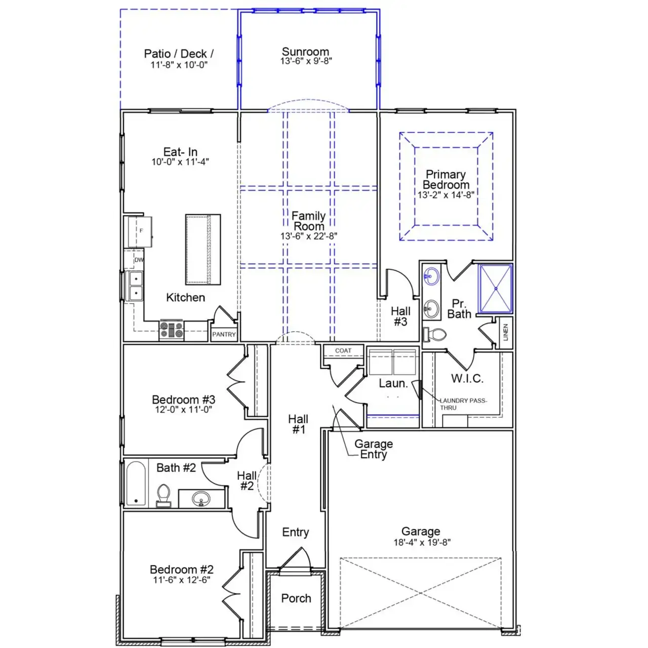 2D floor plan layout of this home in Meadow Valley, High Point, NC (Image 2).