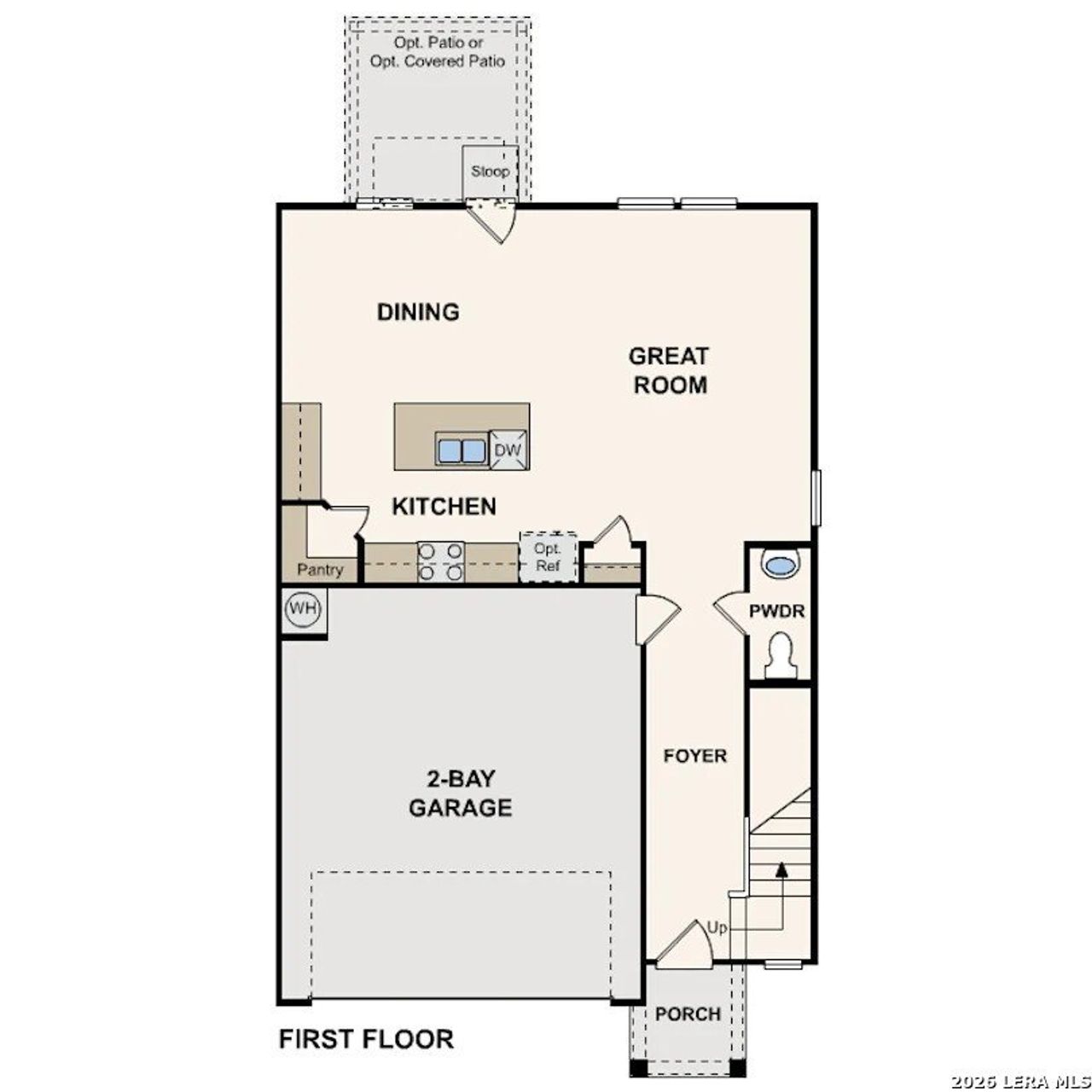 2D floor plan layout of this home in Rosemont Hill, San Antonio, TX (Image 2).