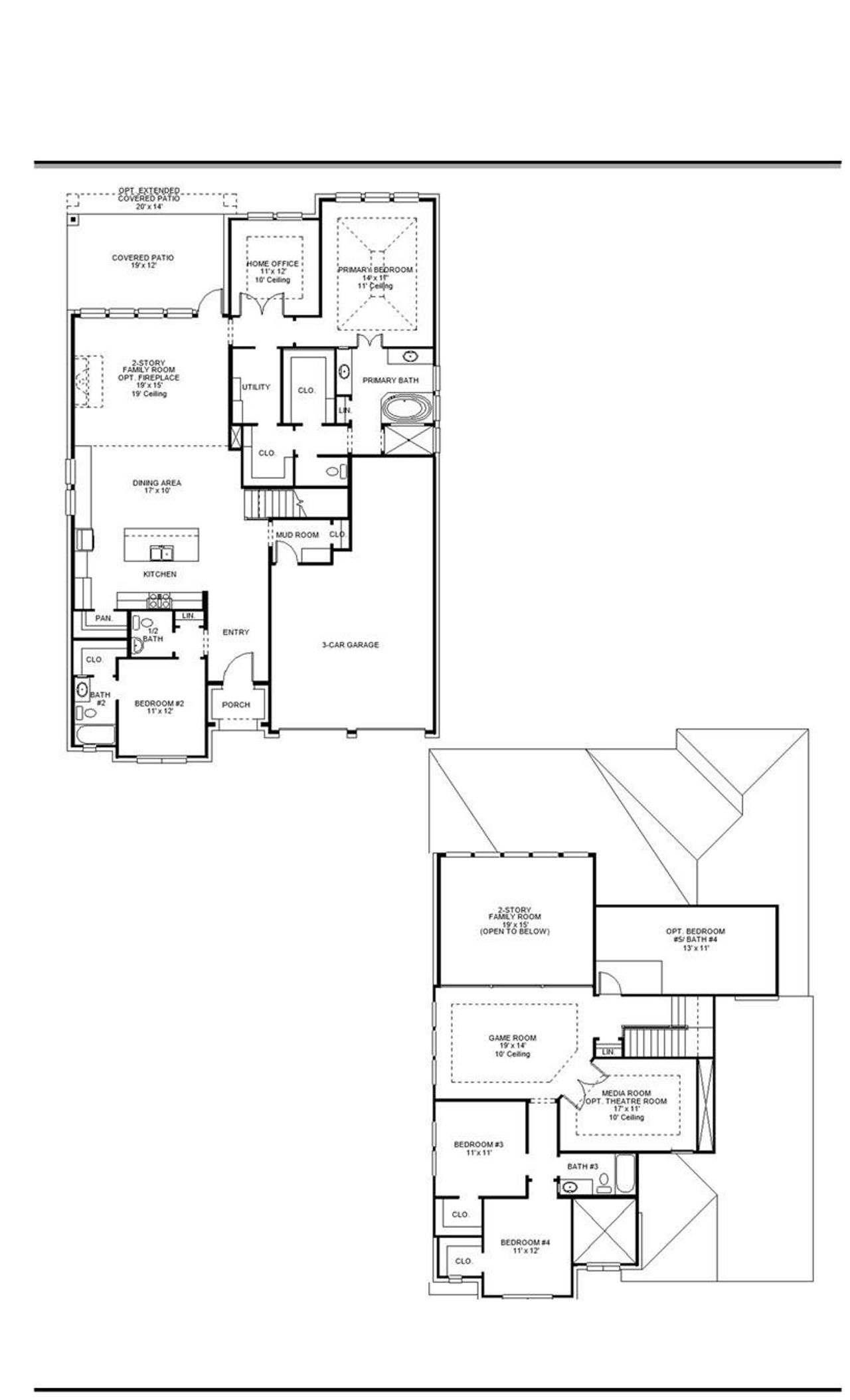 2D floor plan layout of this home in Cross Creek West 55', Fulshear, TX (Image 2). 2D floor plan layout of this home in Cross Creek West 55', Fulshear, TX (Image 2).