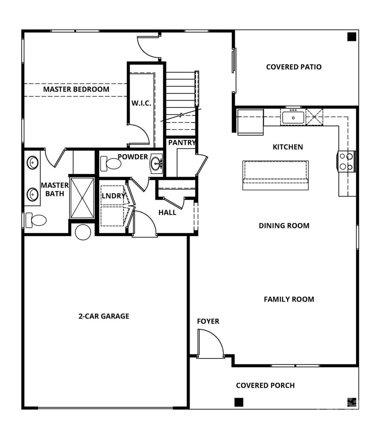 2D floor plan layout of this home in Knights Bridge, Richburg, SC (Image 2).