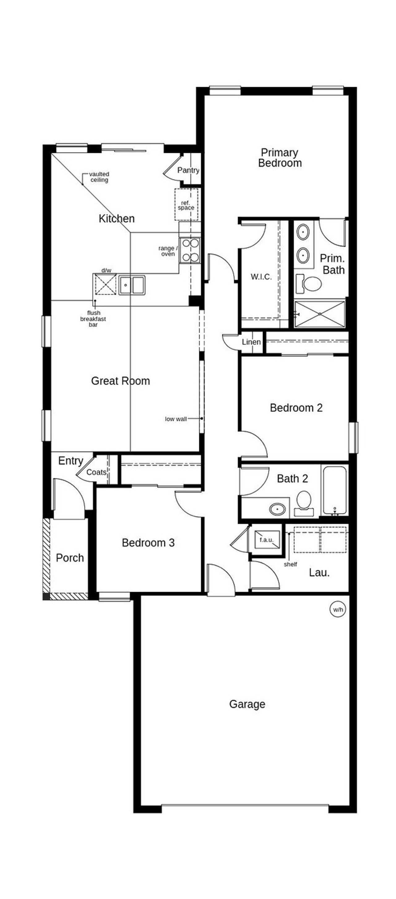 2D floor plan layout of this home in Heron Glen, Palmetto, FL (Image 2).