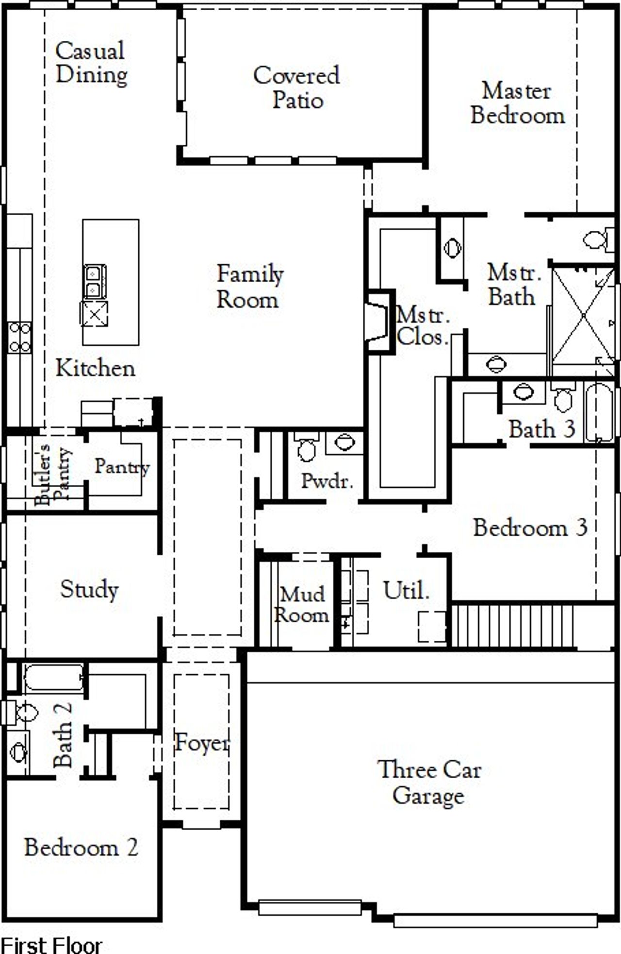 2D floor plan layout of this home in Chambers Creek, Willis, TX (Image 2).
