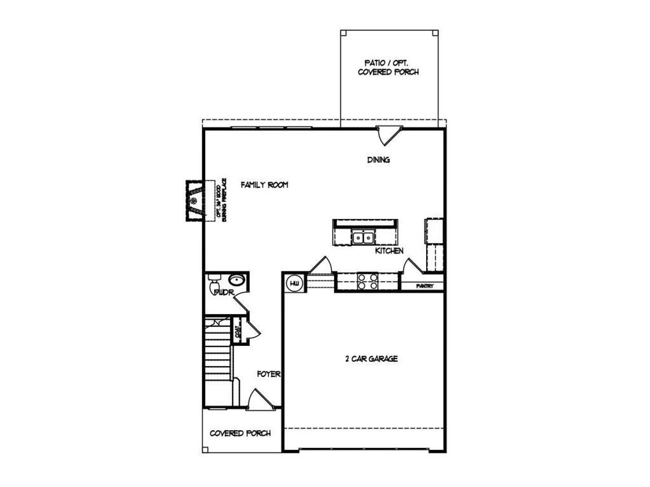 2D floor plan layout of this home in Savoy Park, Covington, GA (Image 2).