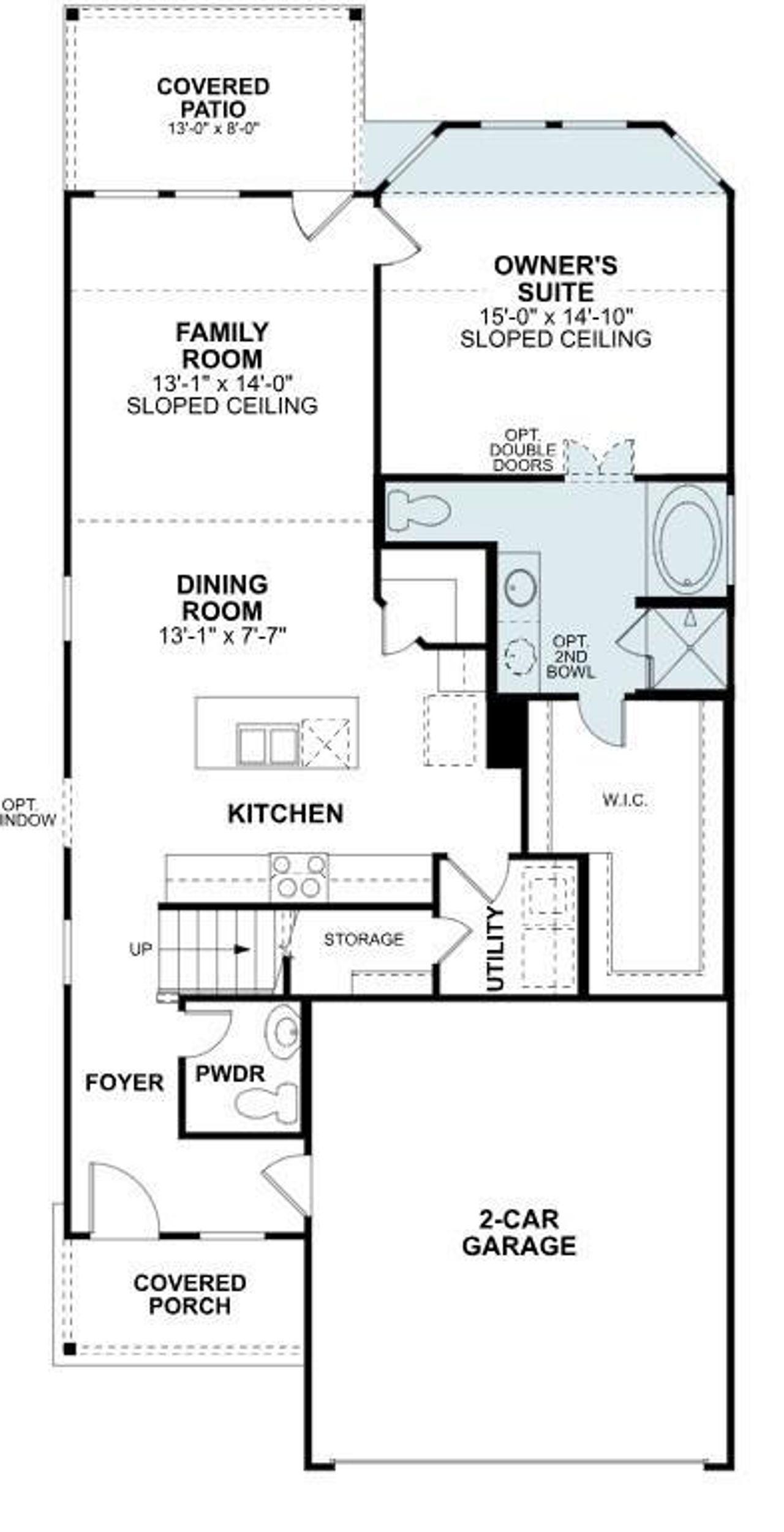 2D floor plan layout of this home in Pinewood at Grand Texas, New Caney, TX (Image 2).