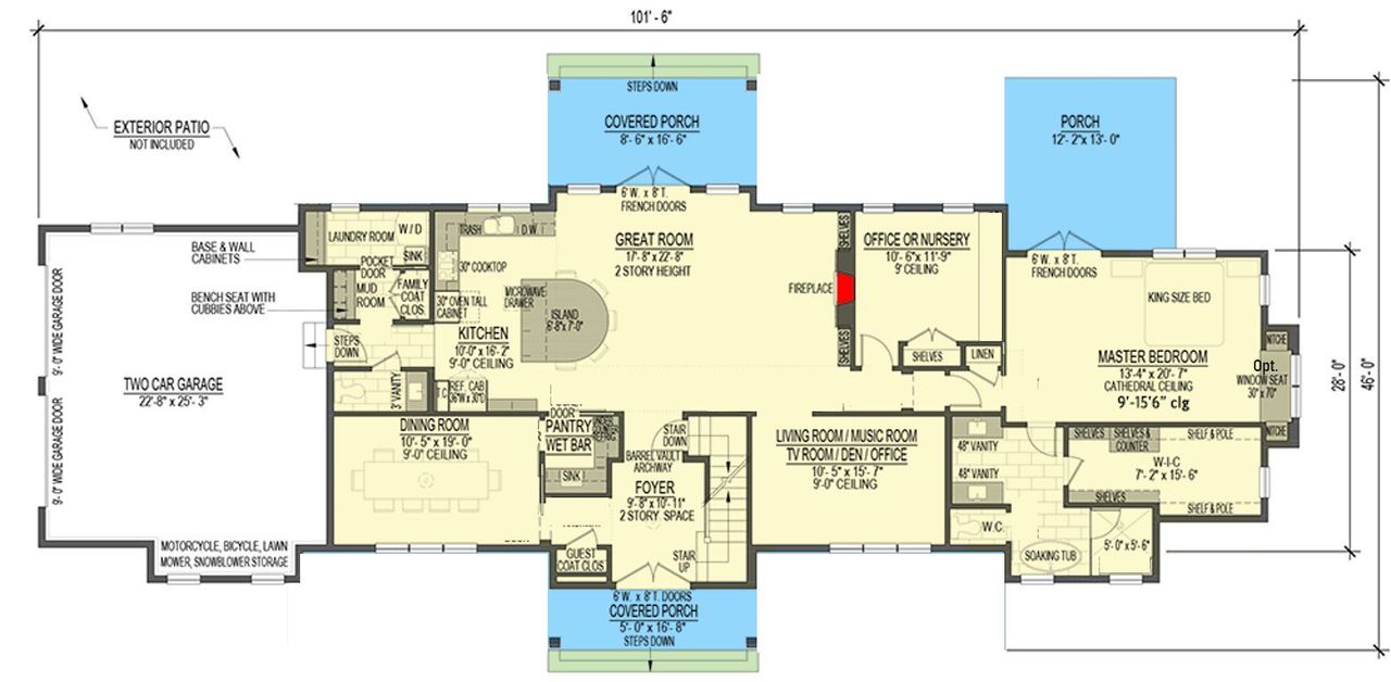 2D floor plan layout for the The Bristol by Remington Custom Homes in Rancho Ladera, Aledo, TX (Image 2).