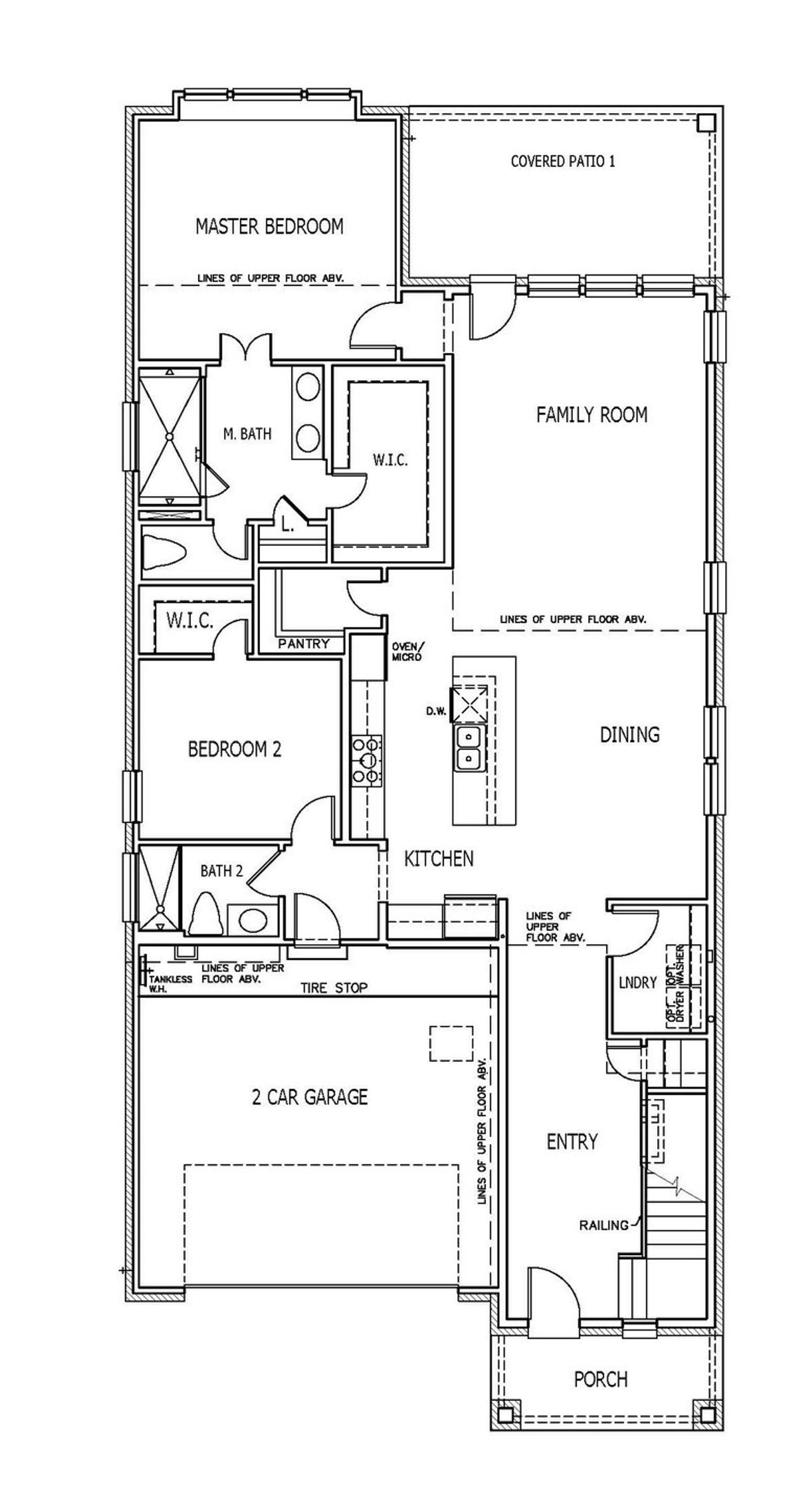 2D floor plan layout of this home in Santa Rita Ranch, Liberty Hill, TX (Image 2).