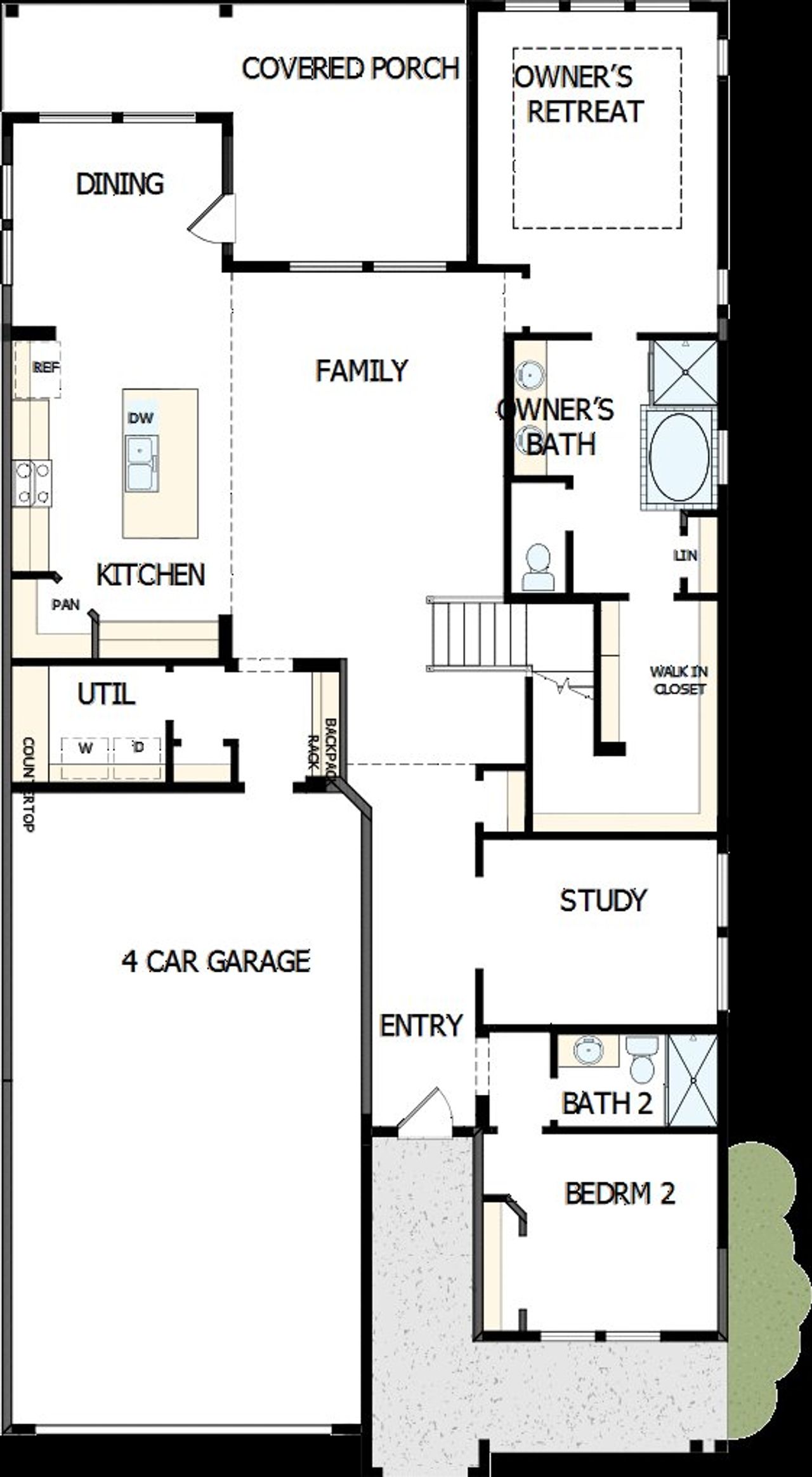 2D floor plan layout of this home in Headwaters 50' - Executive Series, Dripping Springs, TX (Image 2). 2D floor plan layout of this home in Headwaters 50' - Executive Series, Dripping Springs, TX (Image 2).