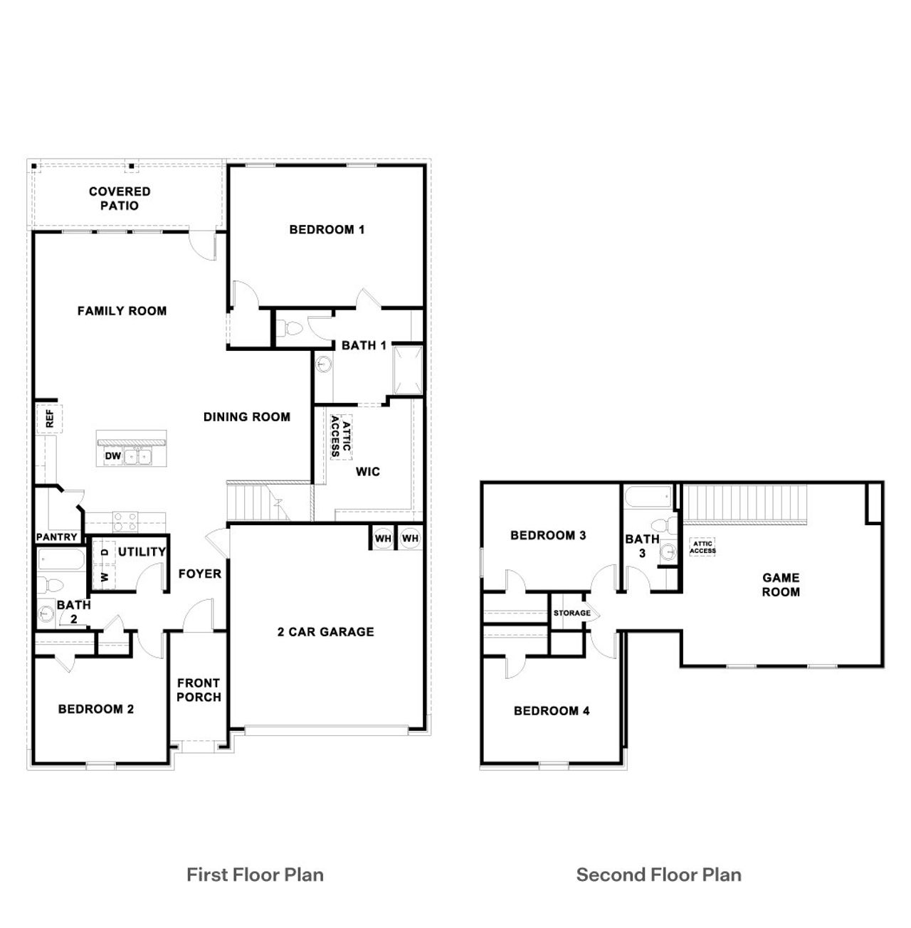 2D floor plan layout of this home in Durango, Mustang Ridge, TX (Image 2).